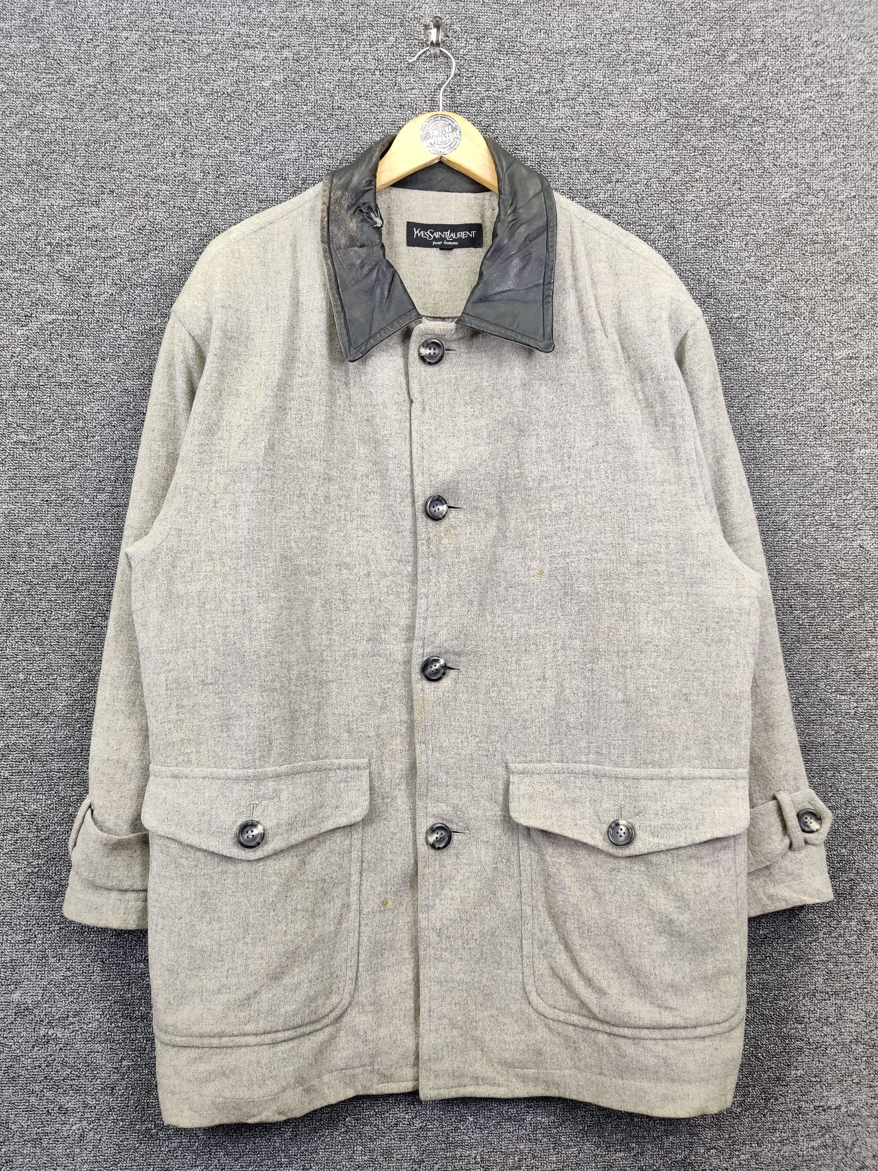 ジャケット・アウター Yves Saint Laurent pour homme Coat Grey Vintage × Yves Saint Laurent Vintage YSL Pour Homme Jacket | Grailed