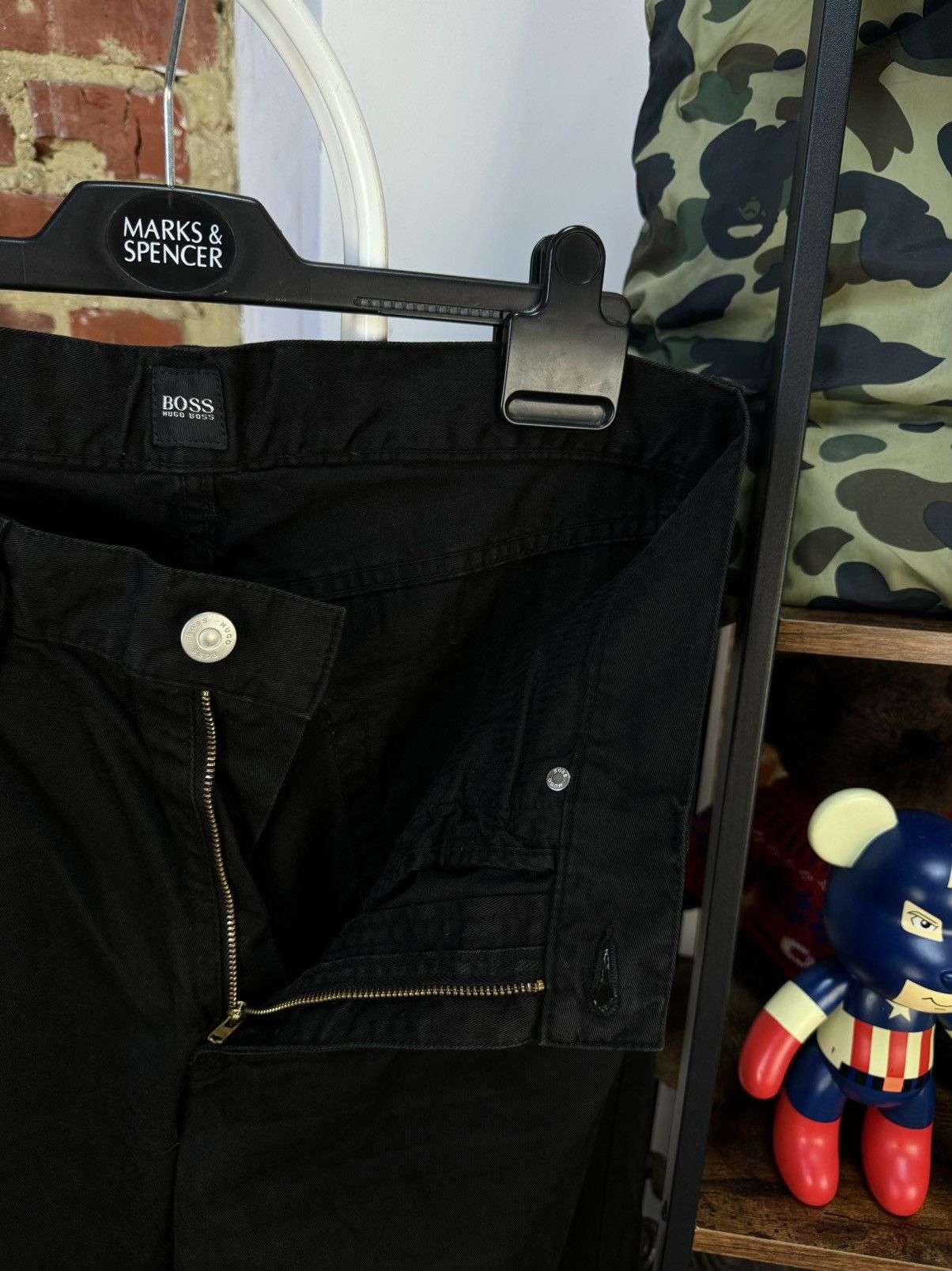 Hugo Boss × Vintage HUGO BOSS Arkansas 1 Vintage Black Jeans Pants Size US 32 / EU 48 - 12 Thumbnail
