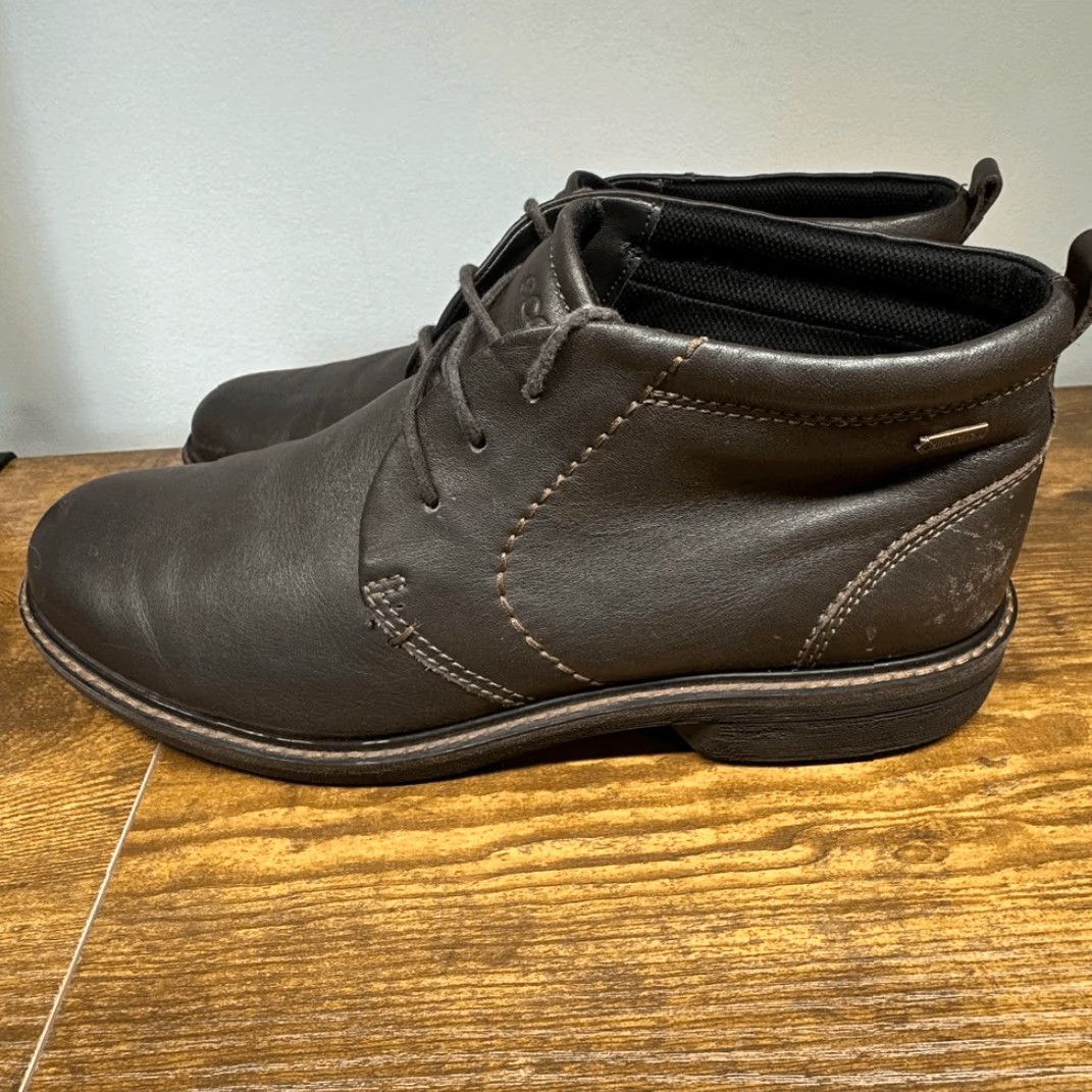 Ecco ECCO Turn GTX Gore-Tex Lace-Up Brown Chukka Boots Size 44EU 11US Mens Leather Brown Shoes Scuffs at Back Ankles Size US 11 / EU 44 - 6 Thumbnail