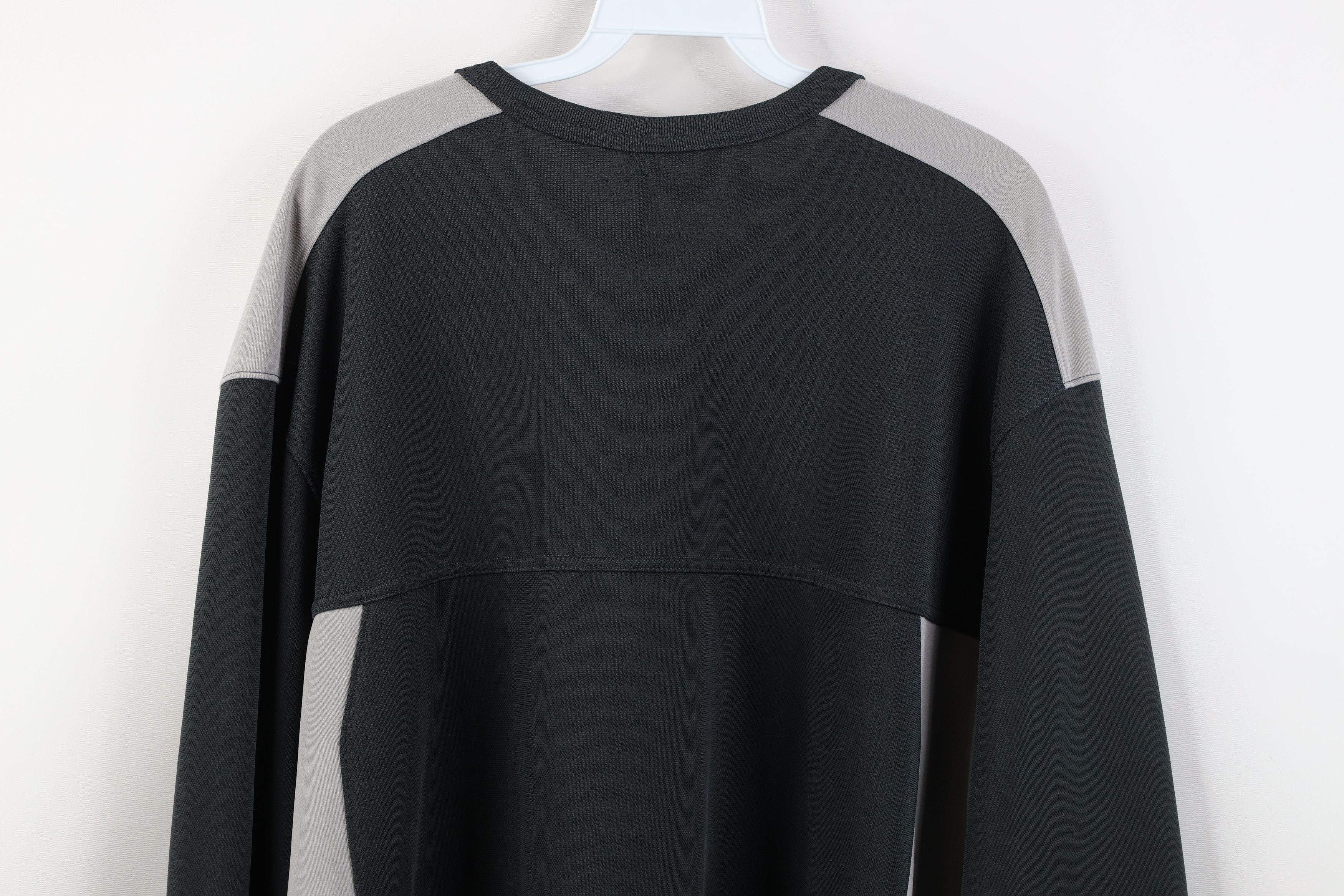 Nike Vintage Y2K Nike Mini Swoosh Knit Long Sleeve T-Shirt Gray Size US XXL / EU 58 / 5 - 14 Thumbnail