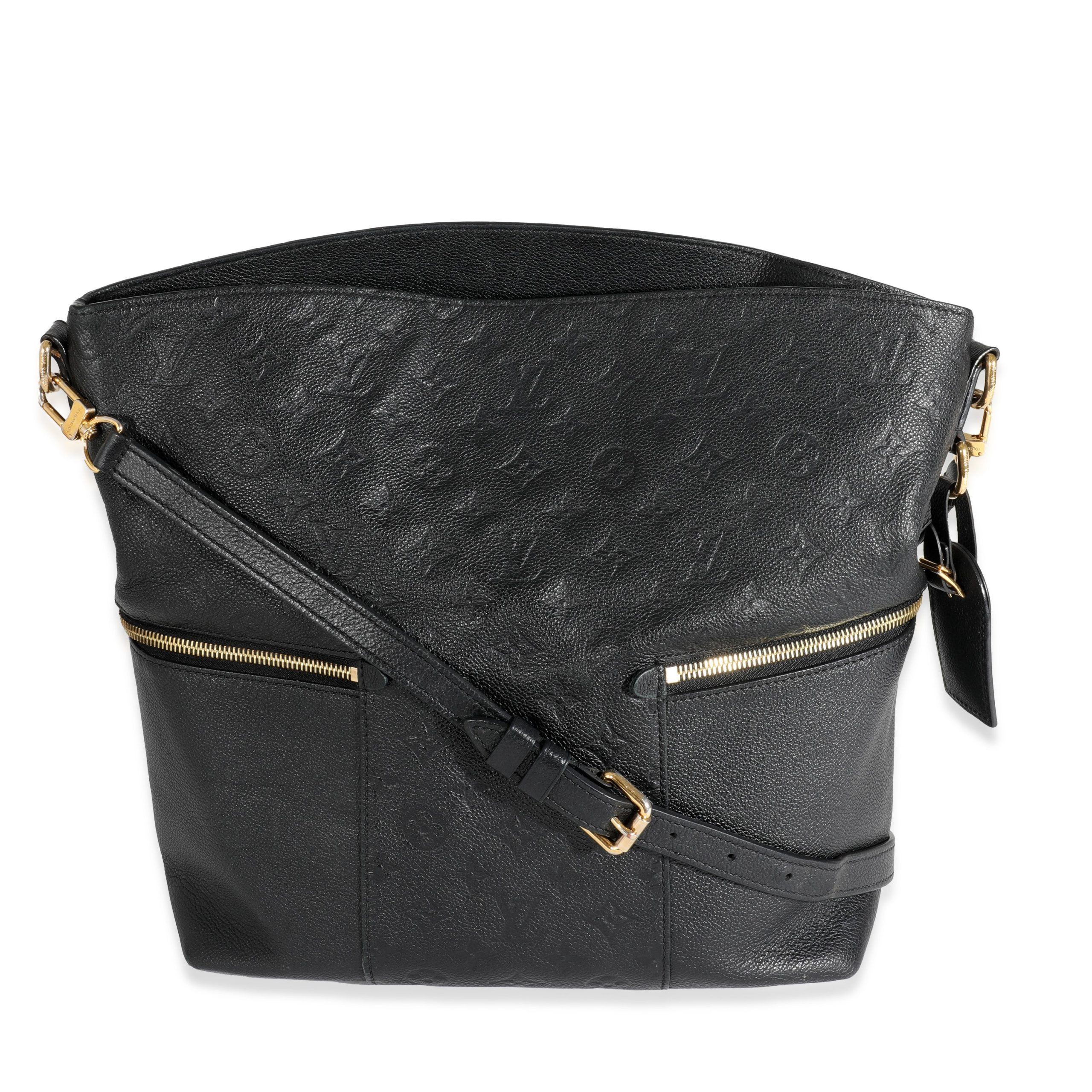 image of Louis Vuitton Black Monogram Empreinte Mélie, Women's