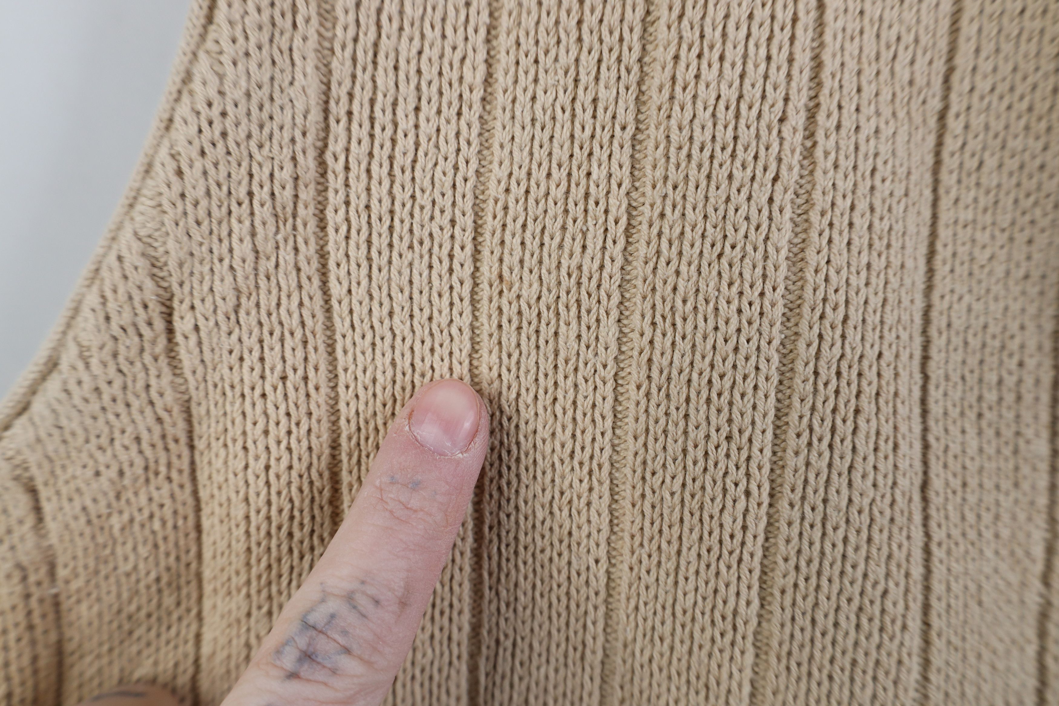 Eddie Bauer Vintage 90s Eddie Bauer Ribbed Knit Sweater Vest Beige Size US L / EU 52-54 / 3 - 4 Thumbnail