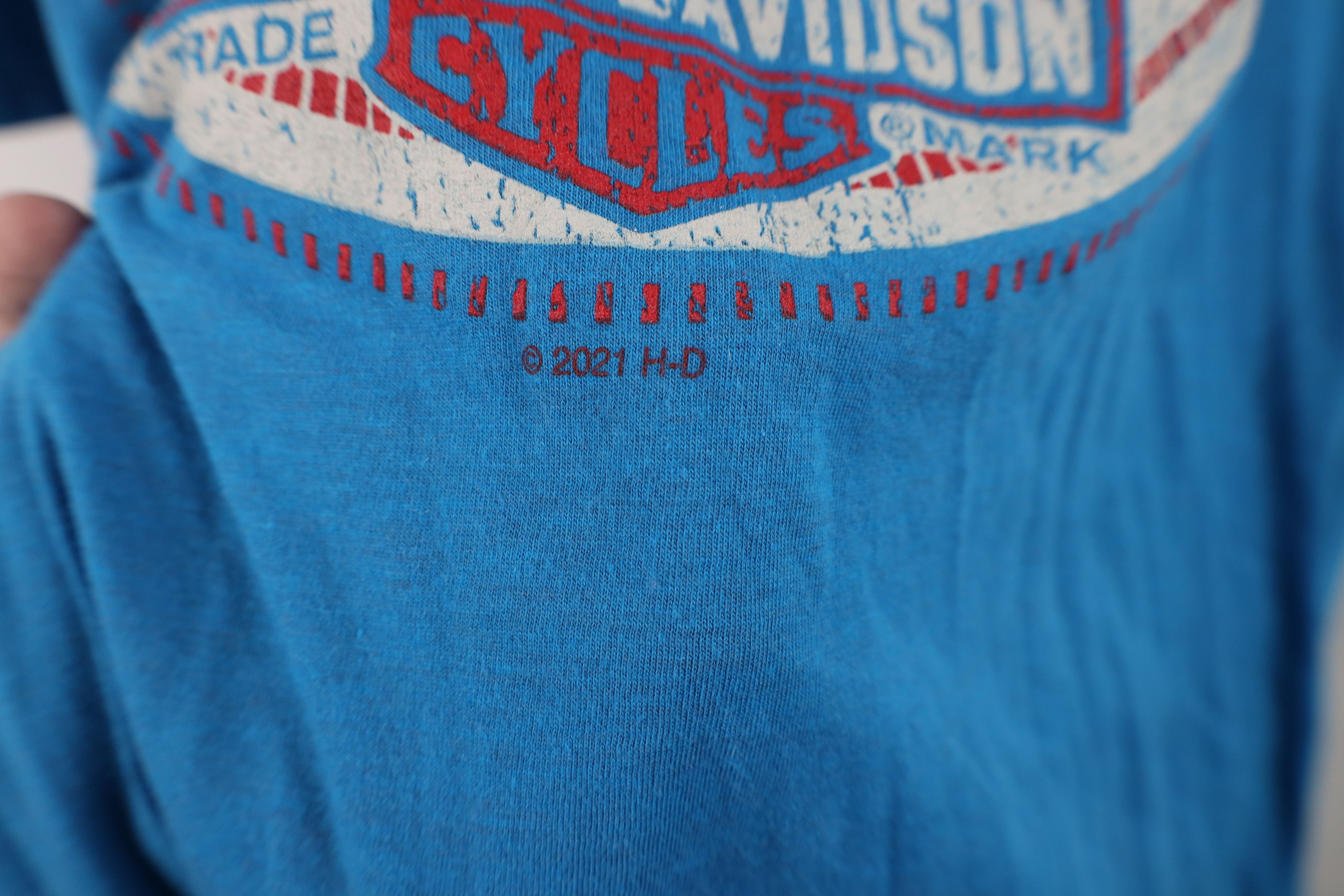 Harley Davidson Harley Davidson Spell Out Big Logo Jersey Knit T-Shirt Blue Size US XXL / EU 58 / 5 - 5 Thumbnail