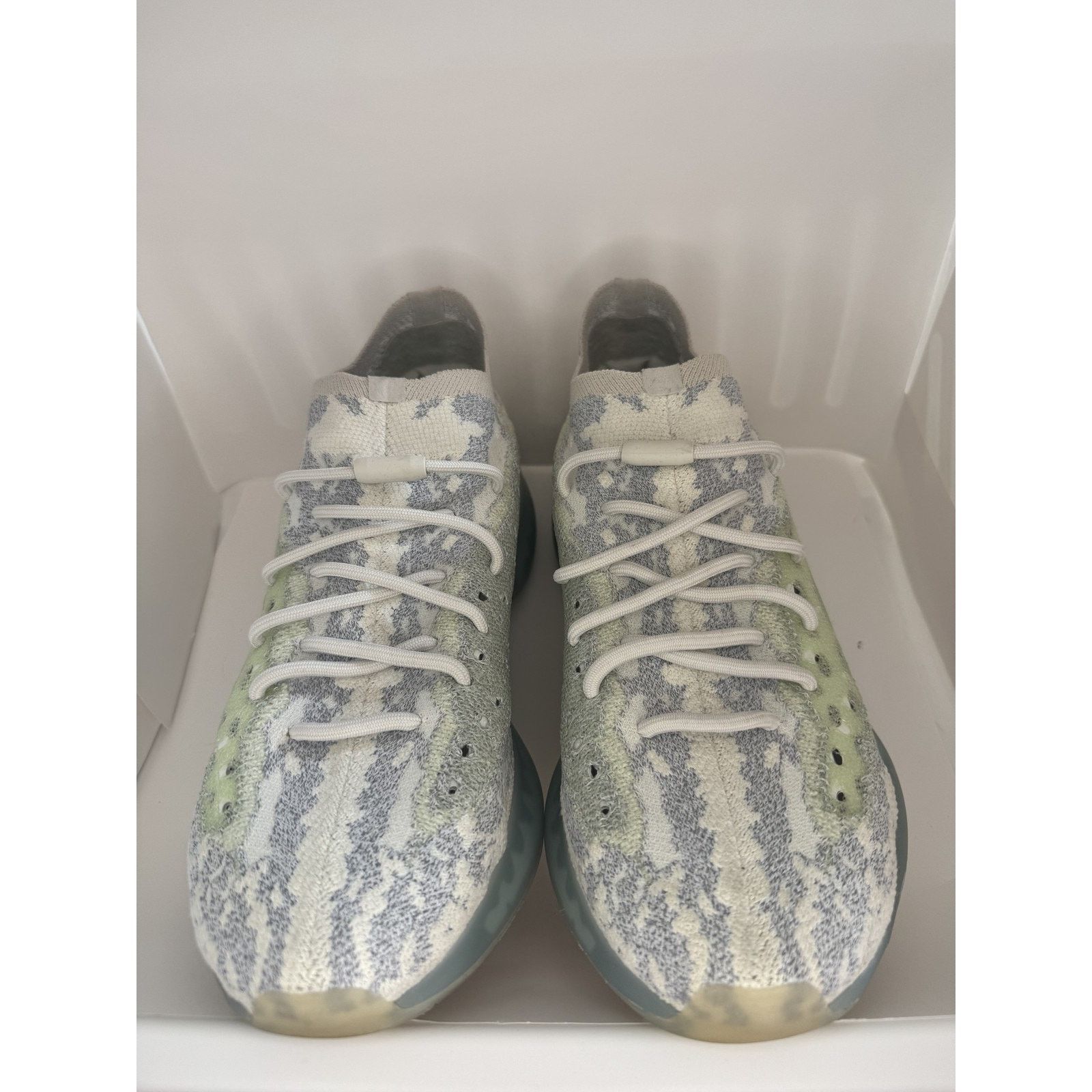 Adidas Adidas Yeezy Boost 380 Shoes Mens Blue Oat Reflective Knit Size US 12 / EU 45 - 4 Thumbnail