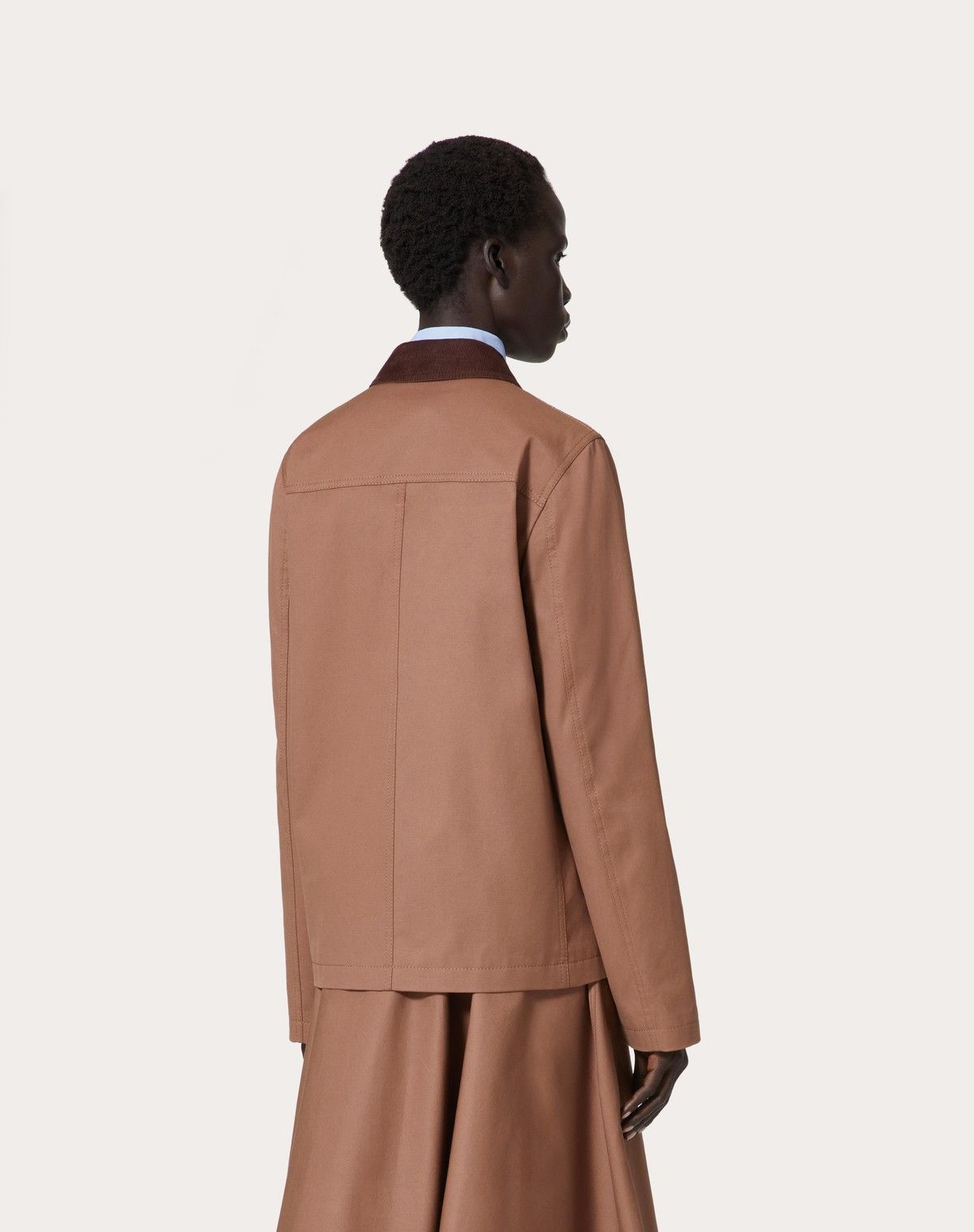 Valentino o1s1wg110525 Couture Canvas Caban in Brown Size M / US 6-8 / IT 42-44 - 5 Thumbnail