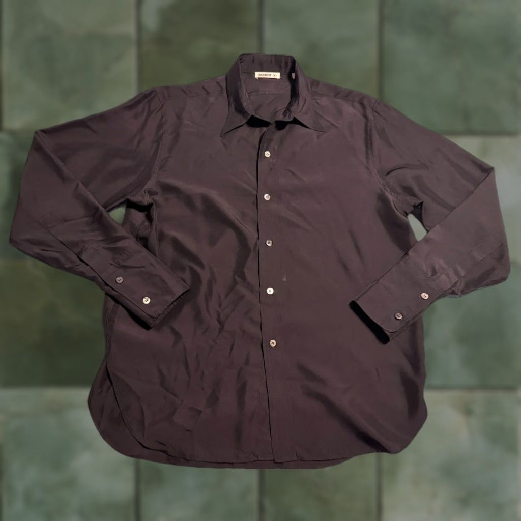 Buck Mason Buck Mason Button-Up Shirt Silk Black M Adult Regular Long Sleeve Button-Up Calory Casual Travel 100% Silk EUC Mens Size US M / EU 48-50 / 2 - 1 Thumbnail