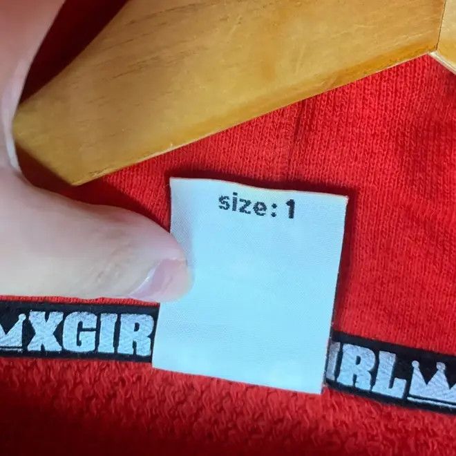 Vintage Vintage X-GIRL Skateboard Brand Print Red Hoodie Size US L / EU 52-54 / 3 - 8 Thumbnail