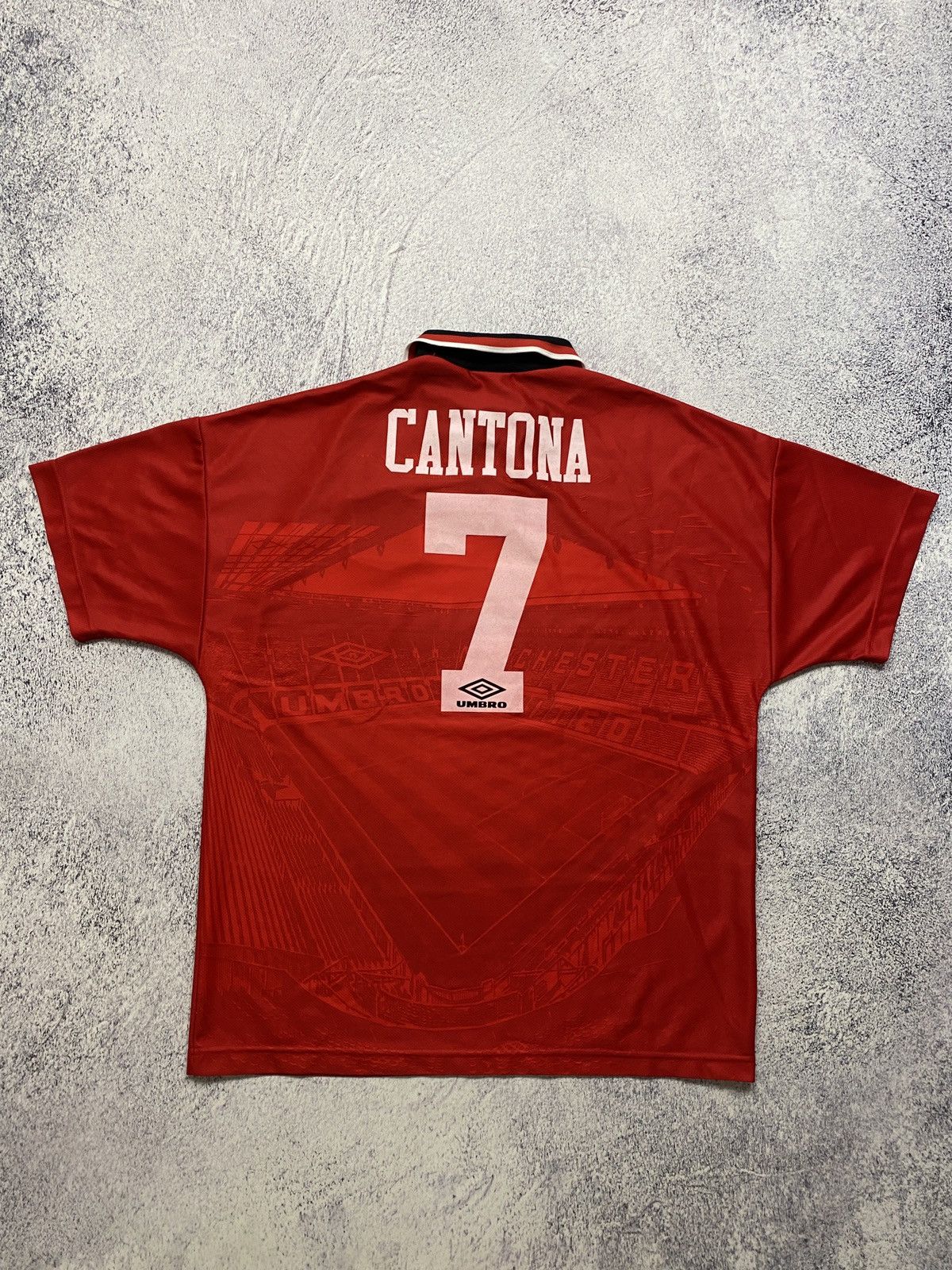 Umbro 🩸RARE🩸Umbro Manchester United 1994/1995 Cantona #7 Jersey Size US XL / EU 56 / 4 - 13 Thumbnail