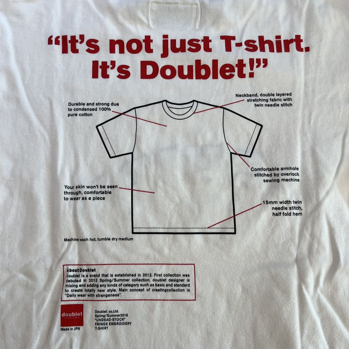 Doublet Doublet Japan Frayed Frying Embroidery Graphic T-Shirt Size US L / EU 52-54 / 3 - 11 Thumbnail