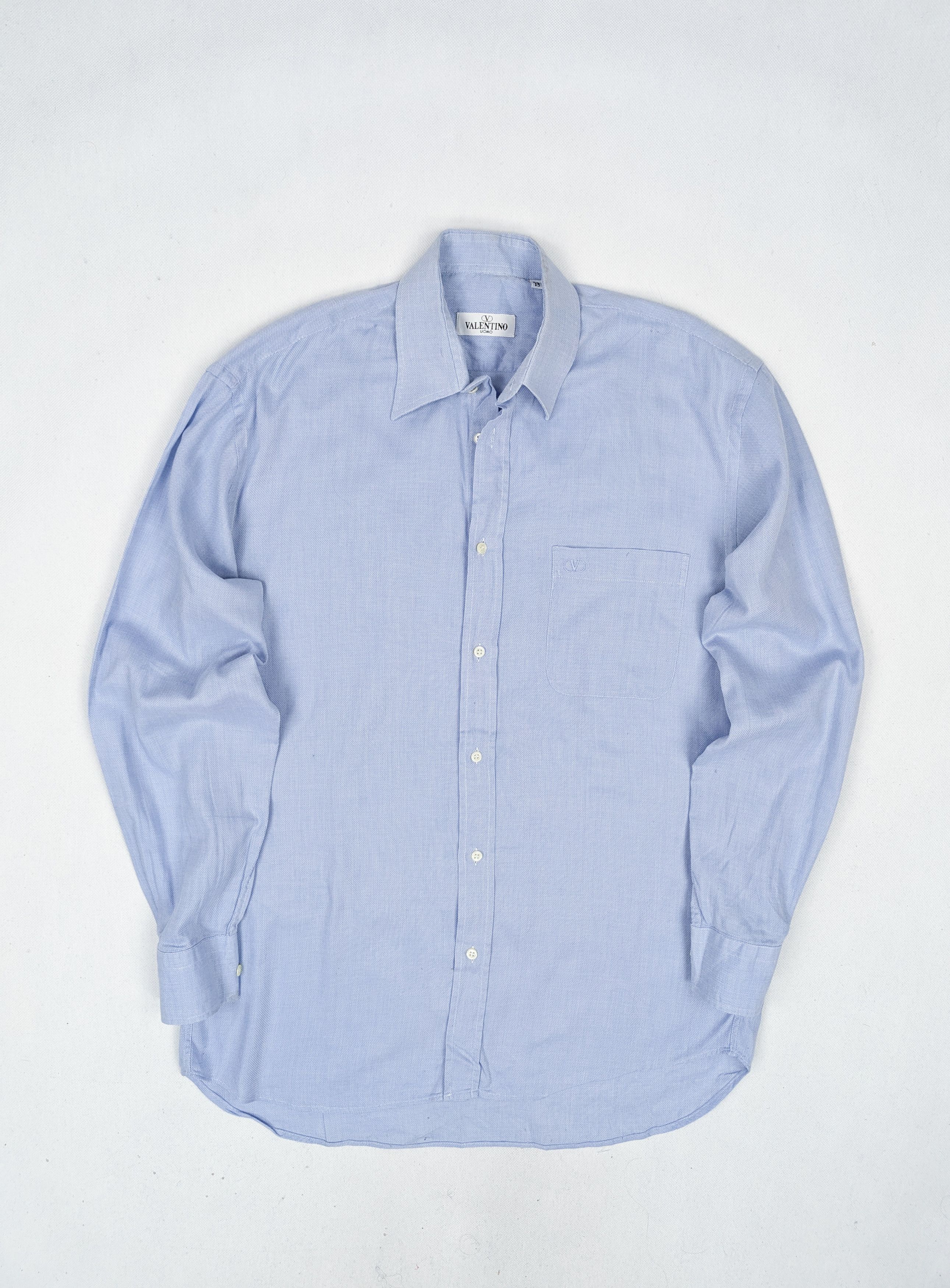 Valentino Valentino blue shirt 38/15 Size US M / EU 48-50 / 2 - 1 Thumbnail
