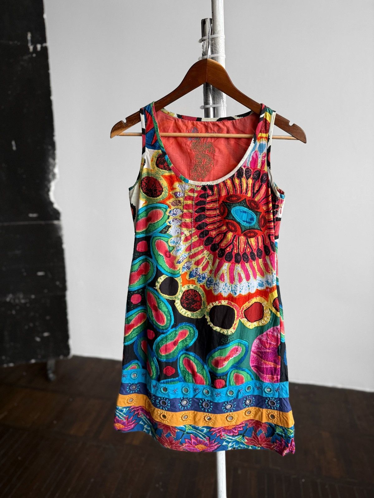 Desigual Desigual Womens Sleeveless Summer Mini Dress Multicolor Size S / US 4 / IT 40 - 2 Thumbnail