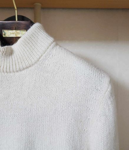 Tom Ford o1sm1stk0824 Cashmere Wool Mockneck Knit Sweater in Cream Size US L / EU 52-54 / 3 - 2 Thumbnail