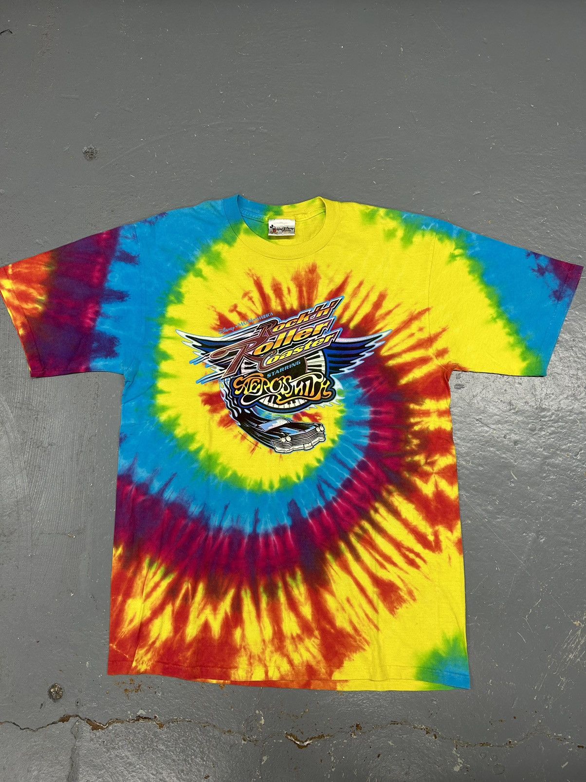 Band Tees Crazy Vintage Y2K Essential Aerosmith Disney Ride Tee Shirt Size US L / EU 52-54 / 3 - 1 Thumbnail