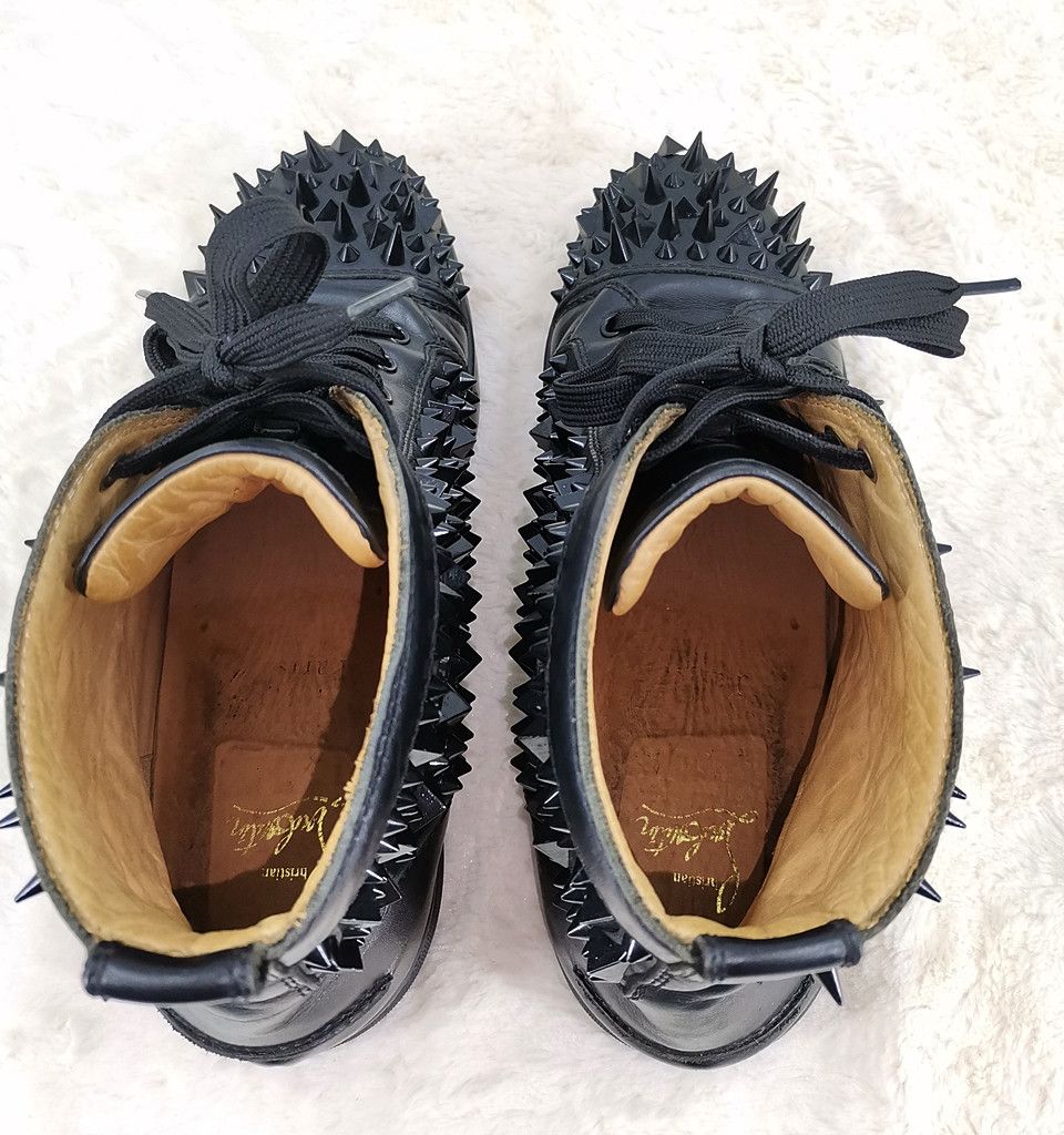 Christian Louboutin CHRISTIAN LOUBOUTIN off black spike shoes hi-cut Size US 8 / EU 41 - 10 Thumbnail