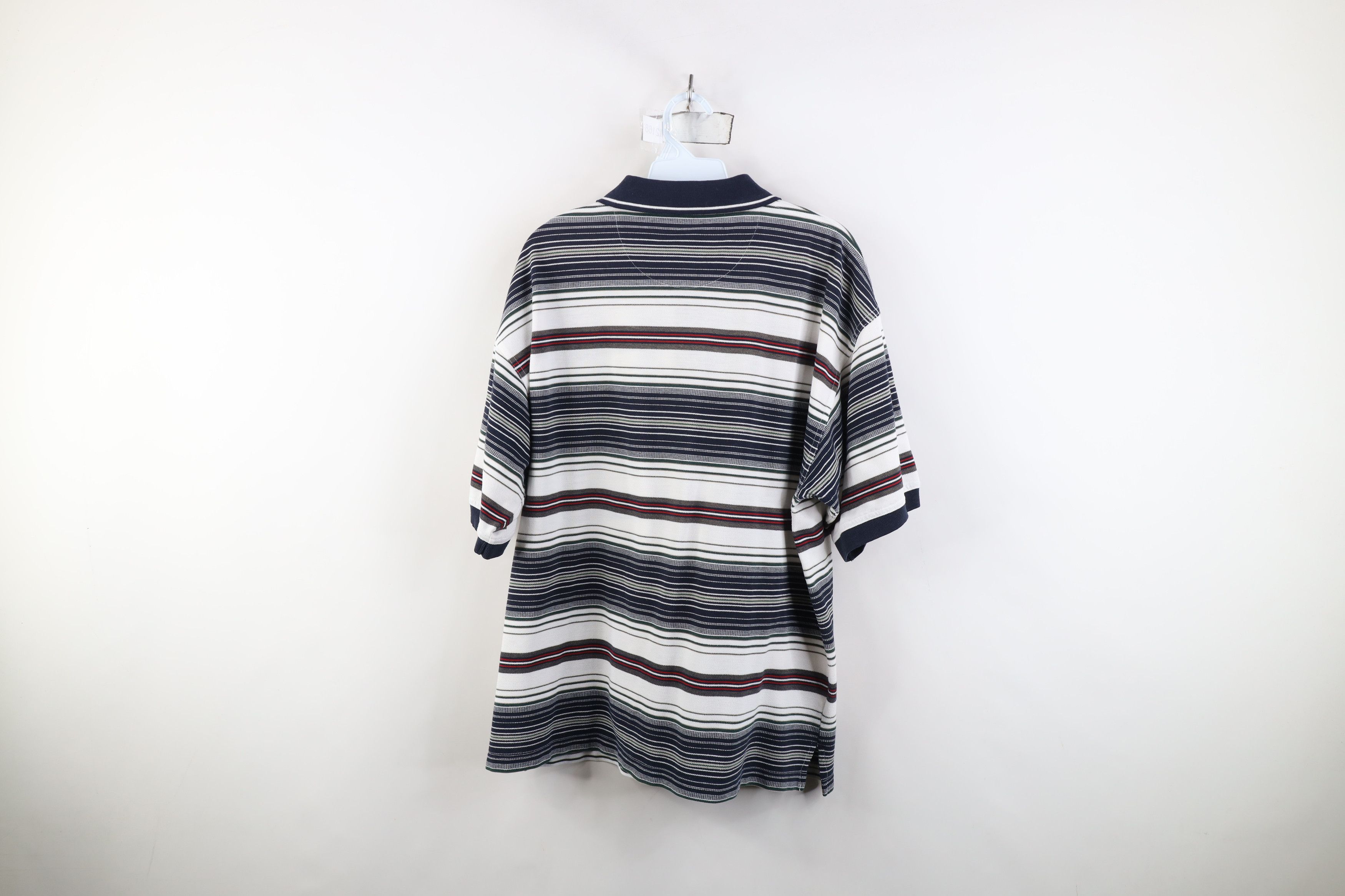 Vintage Vintage 90s Streetwear Striped Knit Collared Golf Polo Shirt Size US L / EU 52-54 / 3 - 11 Thumbnail