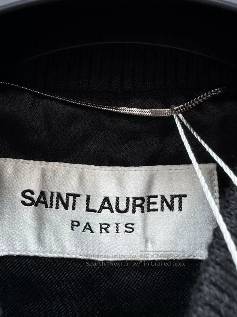 Saint Laurent Paris Saint Laurent Paris Wool Leather Baseball Jacket i Size US M / EU 48-50 / 2 - 2 Thumbnail