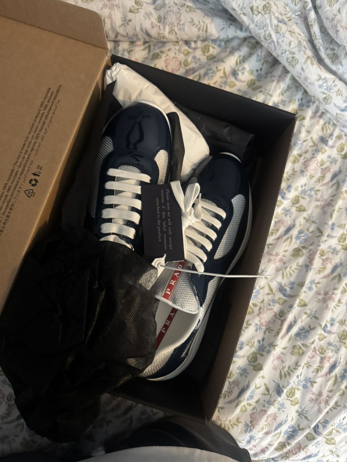 Prada Brand New Blue Prada Cups Size US 10.5 / EU 43-44 - 1 Thumbnail