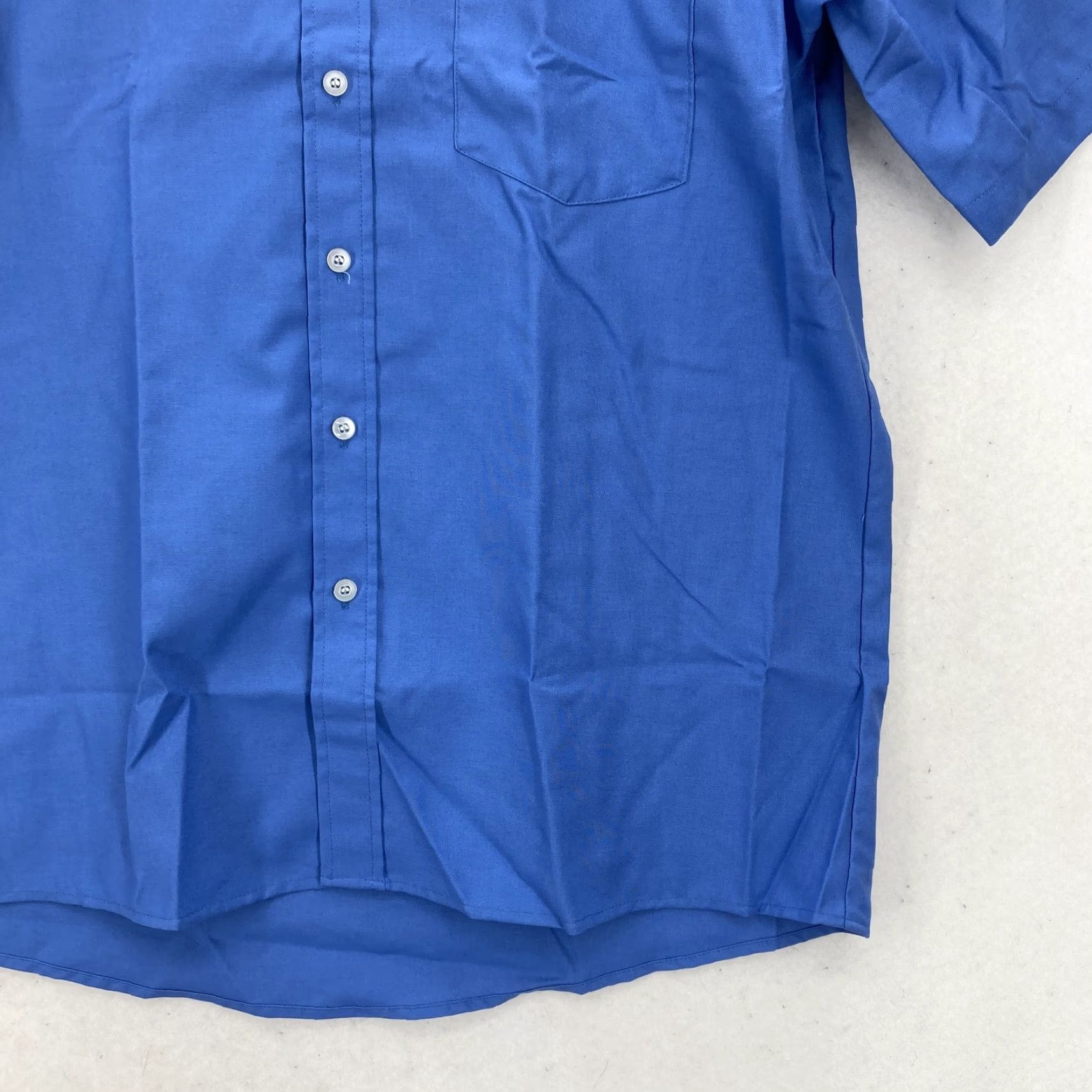 Dickies Dickies Shirt Mens 16-16.5 Regular Blue Short Sleeve Button Up Workwear Pocket Shirt Size US L / EU 52-54 / 3 - 3 Thumbnail