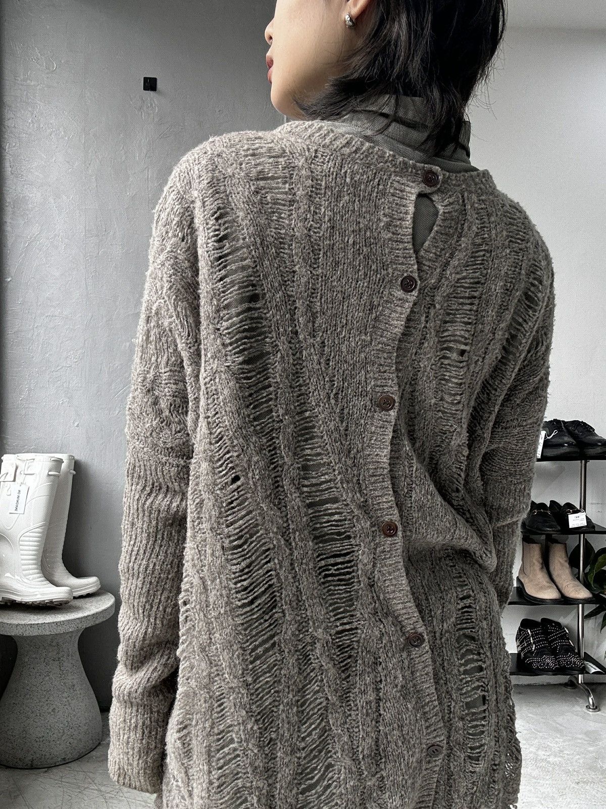 Y's Y’s Distressed Cardigan Size US M / EU 48-50 / 2 - 5 Thumbnail