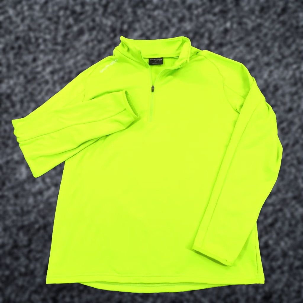 Galvin Green Galvin Green Jacket Mens XL 1/4 Zip Drake Pullover Thermal Neon Green Safety Windbreaker Shirt Size US XL / EU 56 / 4 - 1 Thumbnail