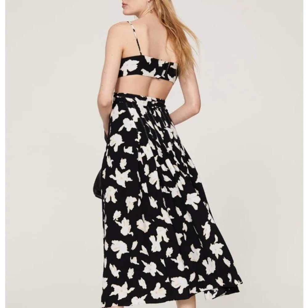 Proenza Schouler Proenza Schouler Cutout Wrap-effect Pleated Floral-print Ge Size M / US 6-8 / IT 42-44 - 3 Thumbnail