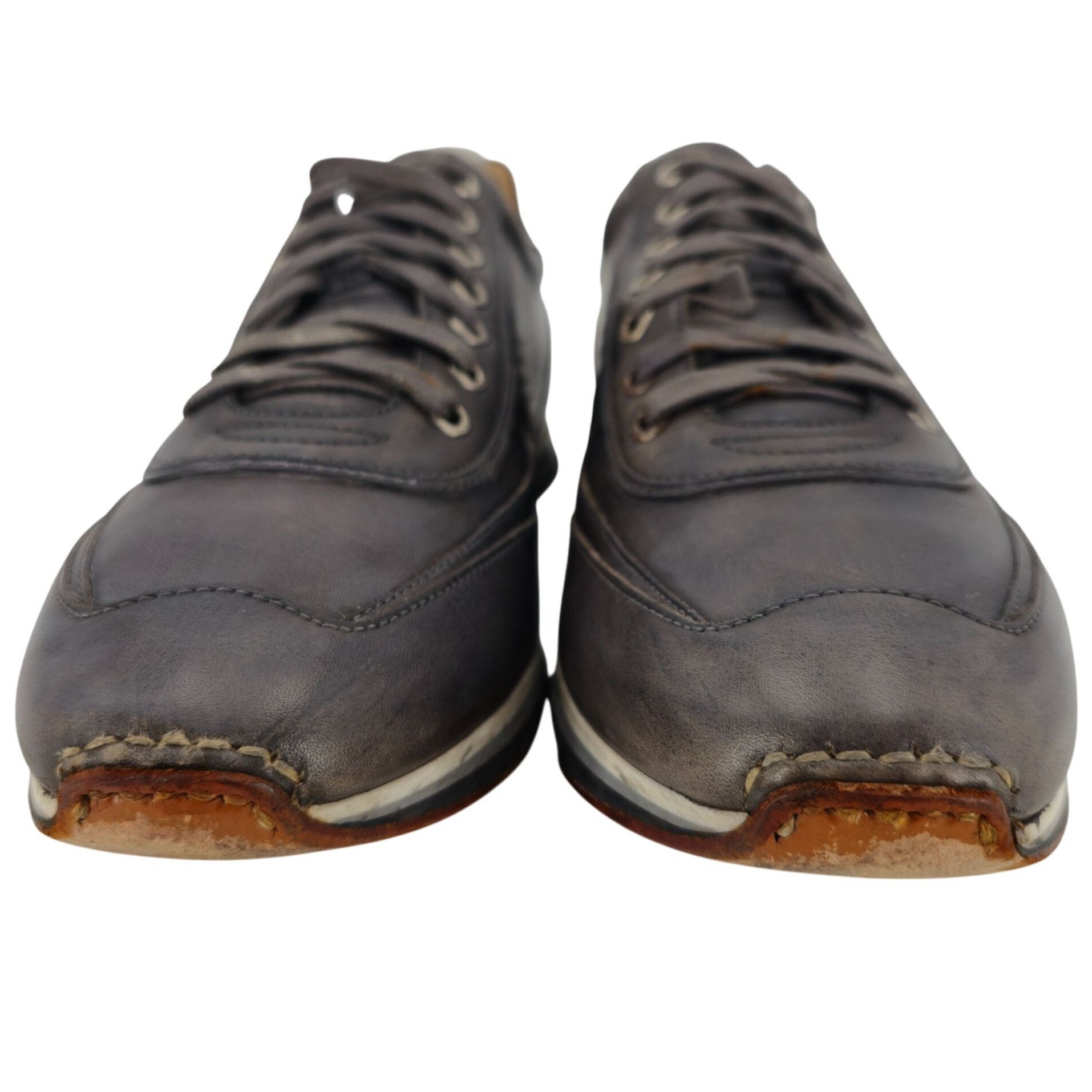 Magnanni Magnanni Spain Patina Gray Leather Fashion Sneakers Mens 9M Size US 9 / EU 42 - 7 Thumbnail