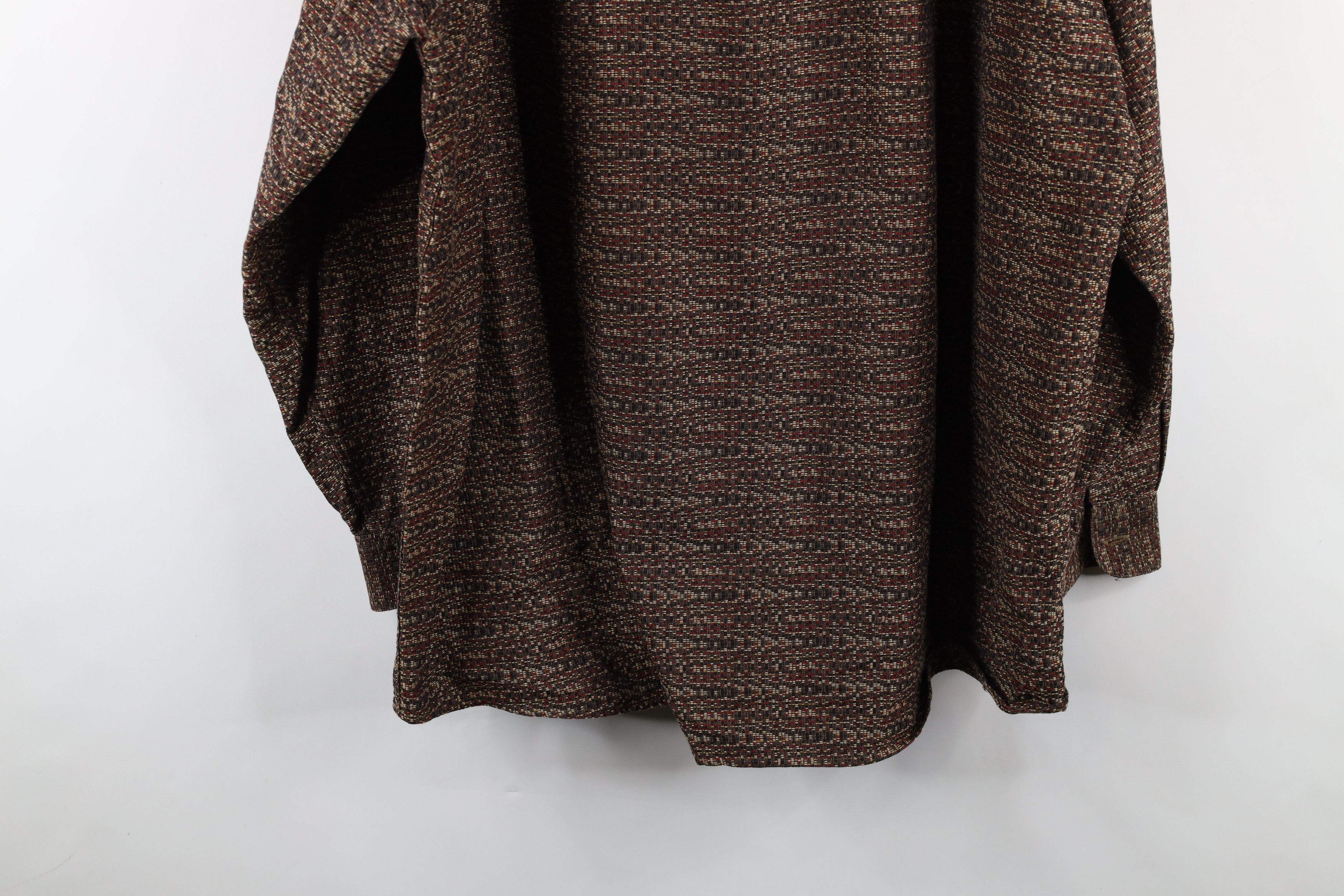 Vintage Vintage 90s Streetwear Jacquard Collared Button Down Shirt Size US XL / EU 56 / 4 - 11 Thumbnail