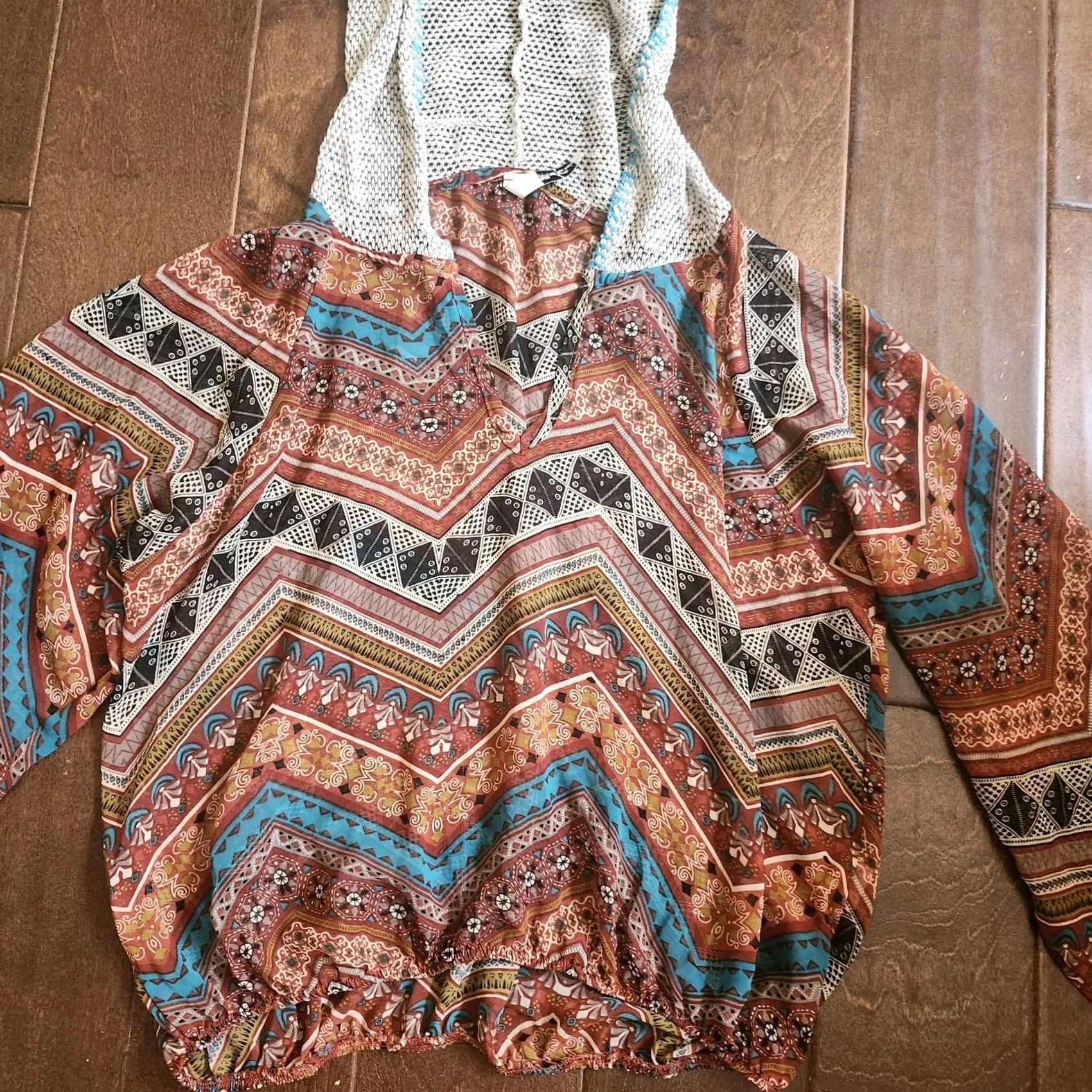 Vintage 2. Maximizing Search Visibility: "Mind Code" remains, emphasizing the brand. "Sheer" is a key descriptor. "Boho" indicates theme. "Small" Size S / US 4 / IT 40 - 4 Thumbnail