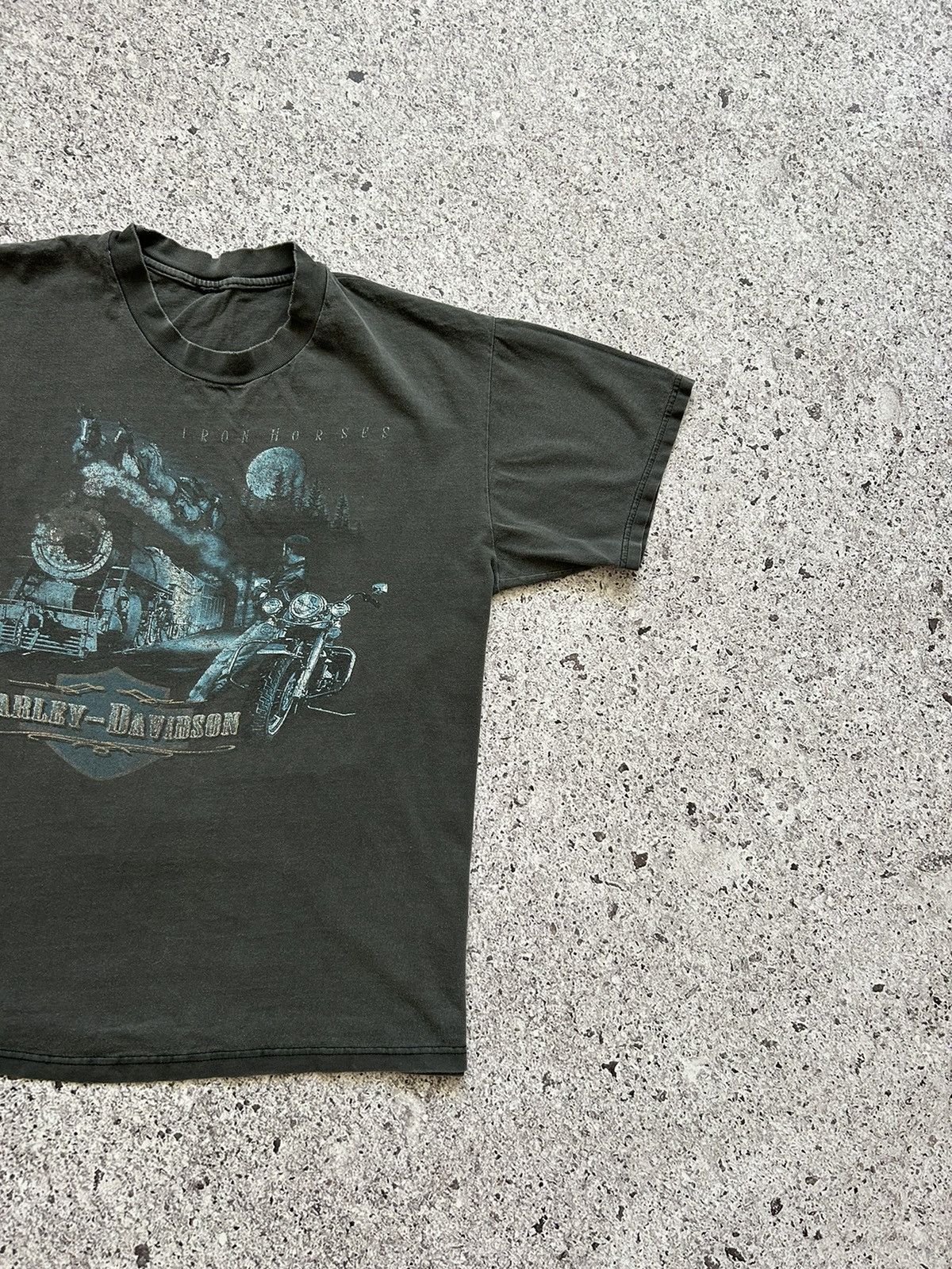 Band Tees × Harley Davidson × Vintage Vintage 2000’s Harley Davidson Iron Horses Bike USA T-Shirt Size US M / EU 48-50 / 2 - 5 Thumbnail