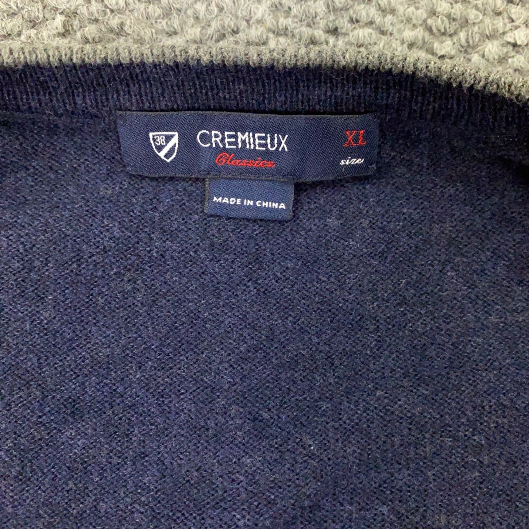 Cremieux Cremieux Sweater Mens XL Blue Cashmere Cotton Blend V-Neck Long Sleeve Size US XL / EU 56 / 4 - 2 Thumbnail