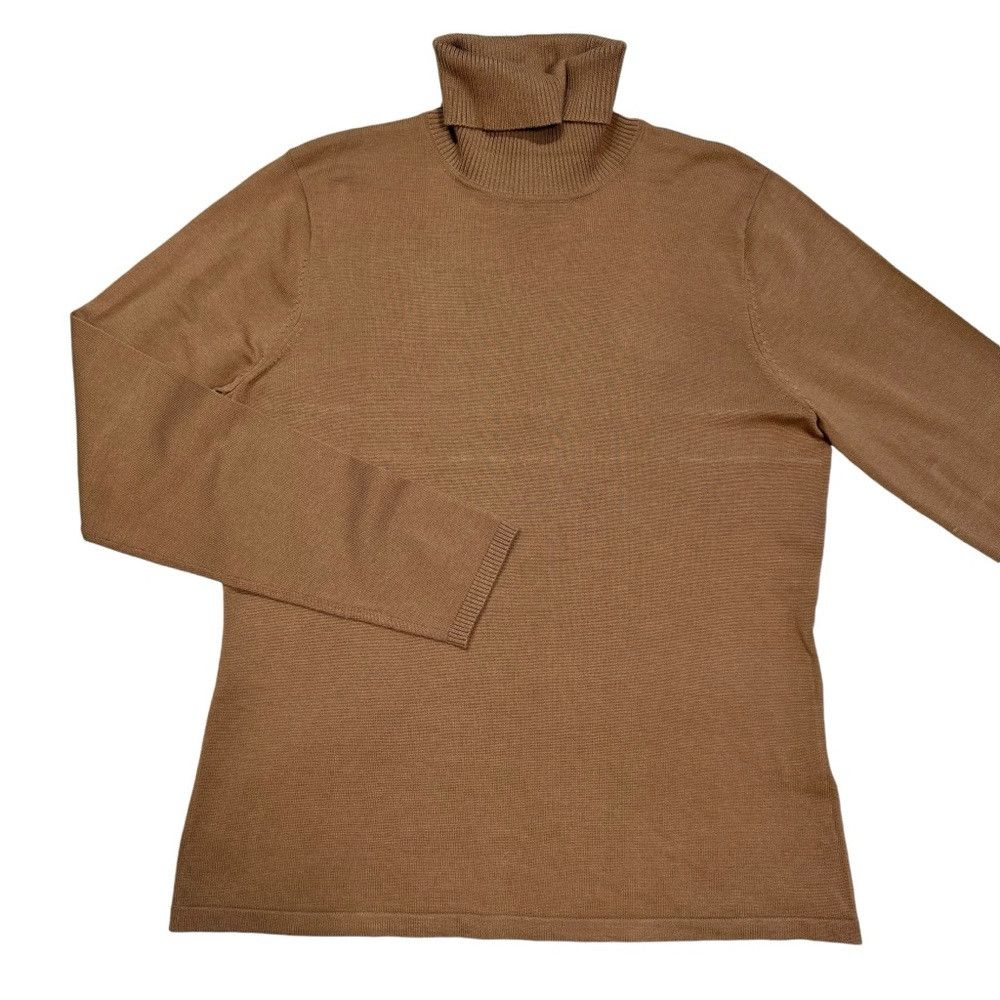 Other NWT New August Silk Silk Blend Beige Turtleneck Sweater Siz Size M / US 6-8 / IT 42-44 - 5 Thumbnail