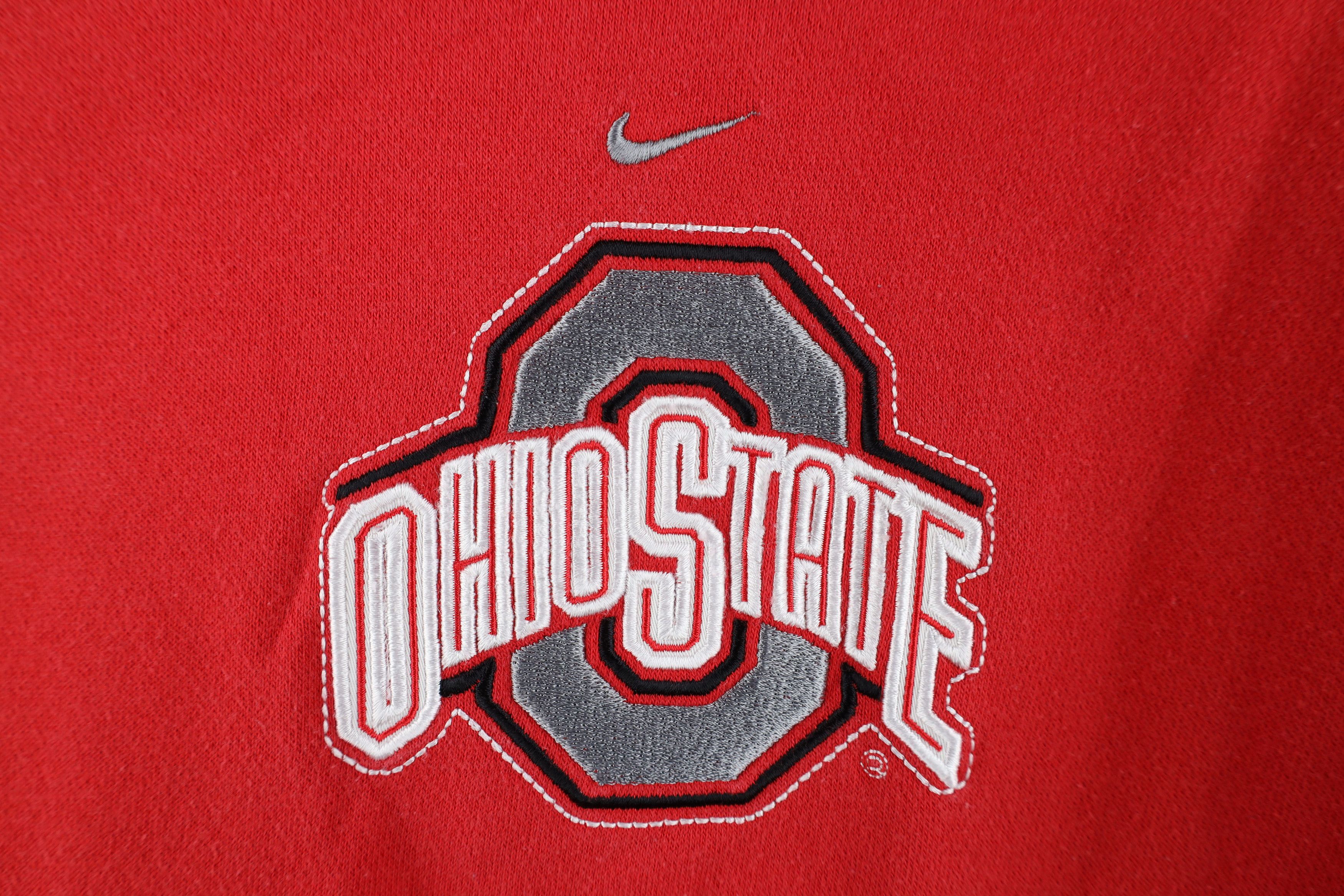 Nike Vintage Nike Center Swoosh Ohio State University Hoodie Size L / US 10 / IT 46 - 4 Thumbnail