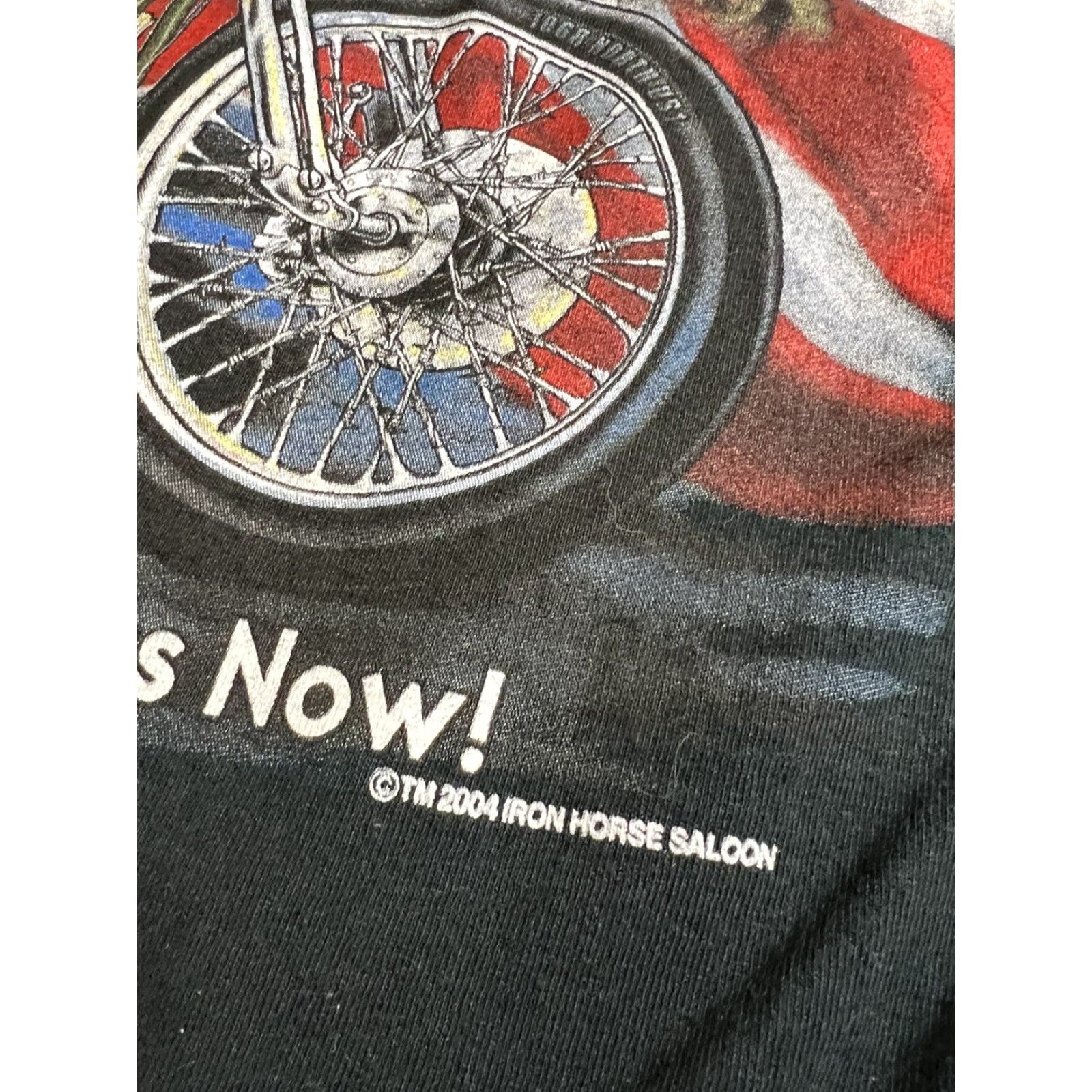 Vintage VINTAGE VTG 2004 Iron Horse Saloon Bike Week Large Veteran Black Motorcycle T-Shirt Mens L Cotton Graphic Print Back Size US L / EU 52-54 / 3 - 6 Thumbnail