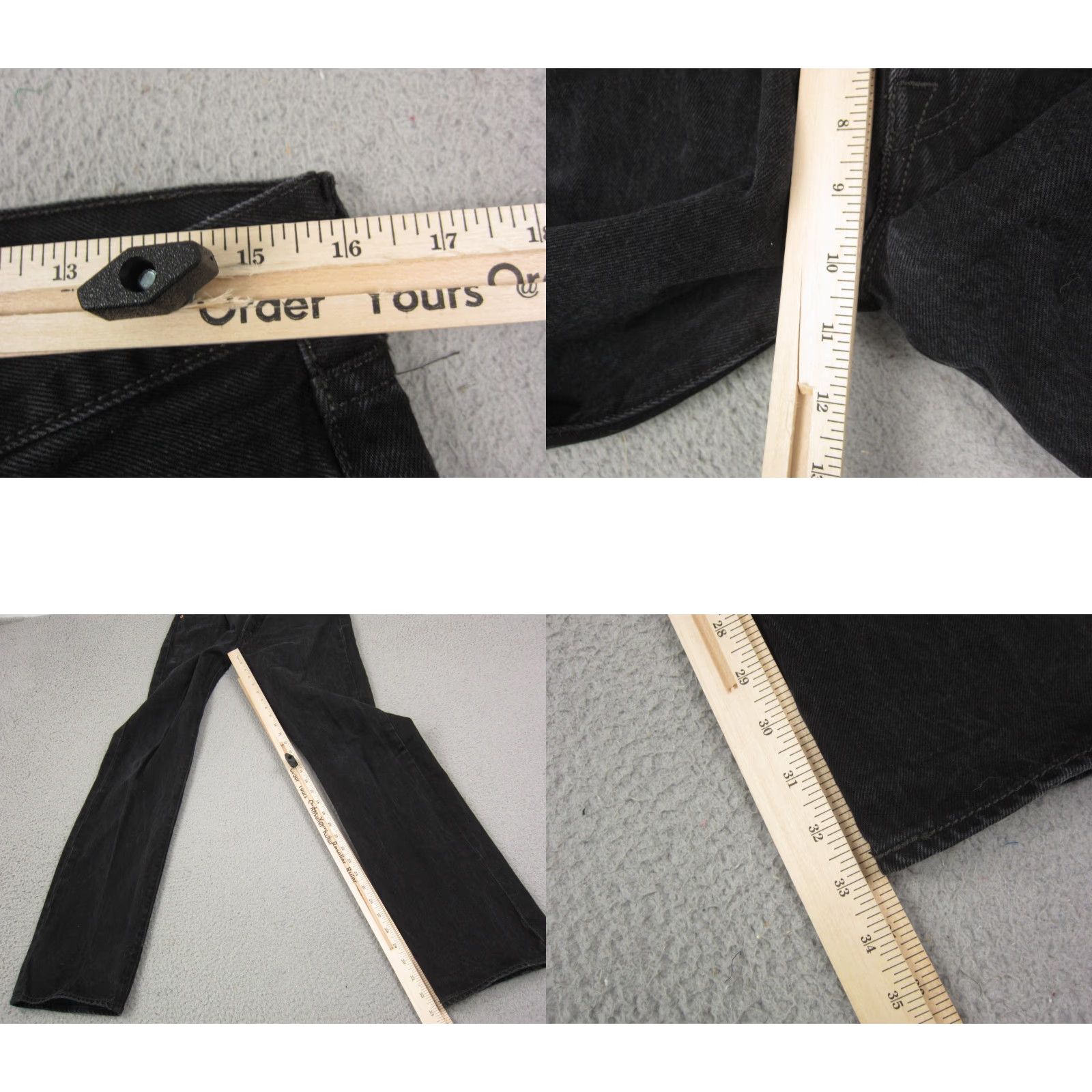 Levi's VINTAGE Levi's Jeans Men Regular Straight 34x34 Black Denim Button Fly 5-Pocket 90s Baggy Pants Size US 34 / EU 50 - 8 Thumbnail