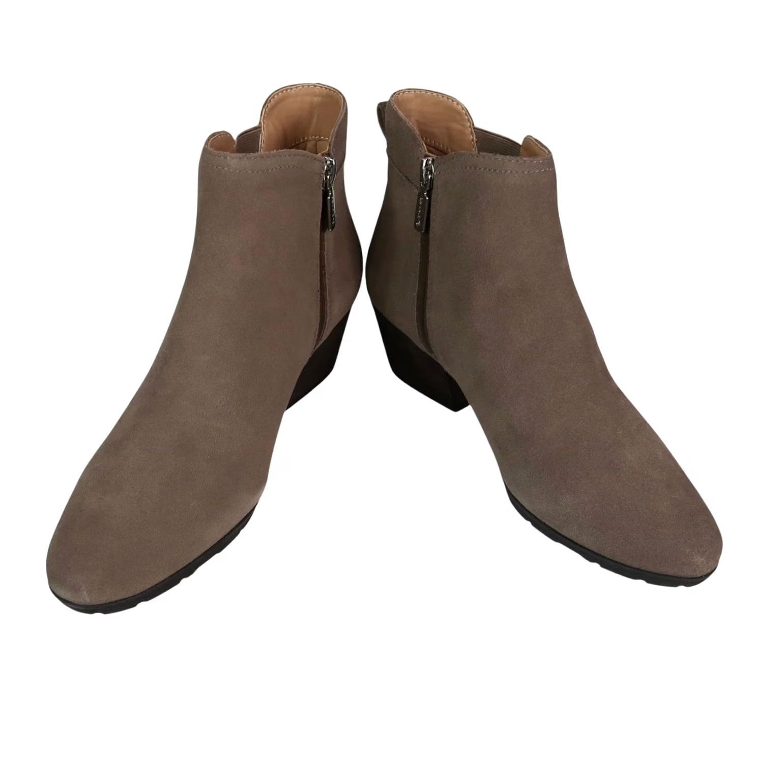 Blondo VINTAGE Blondo Victory Taupe Grey Suede Leather Waterproof Ankle Boots 9 Size US 9 / IT 39 - 3 Thumbnail