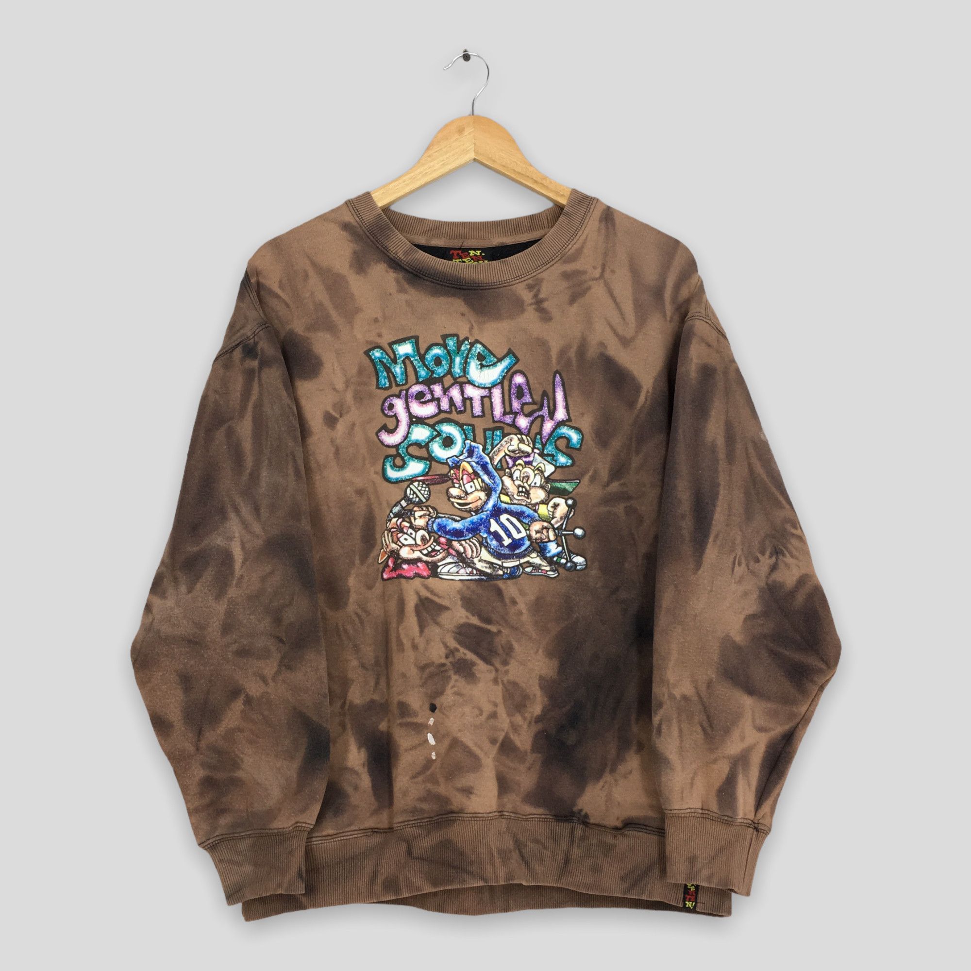 Vintage Vintage 90s Streetwear Skaters Bleach Sweatshirt Large Size US L / EU 52-54 / 3 - 1 Thumbnail