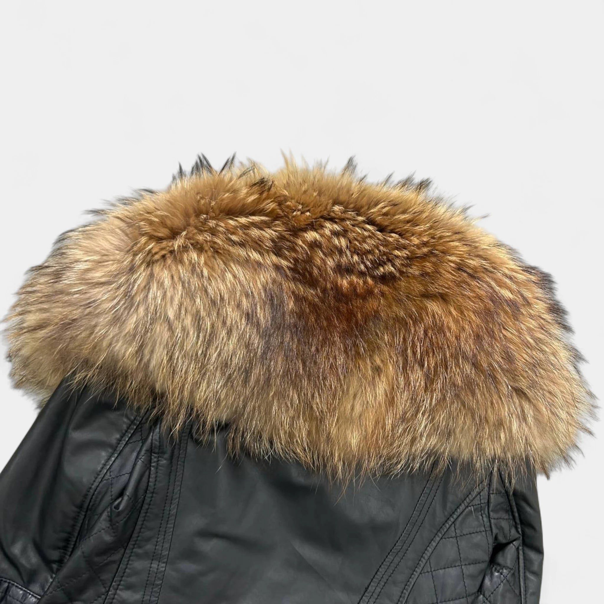 Dsquared2 Dsquared2 Cropped Leather Jacket with Fur Collar Size S / US 4 / IT 40 - 4 Thumbnail