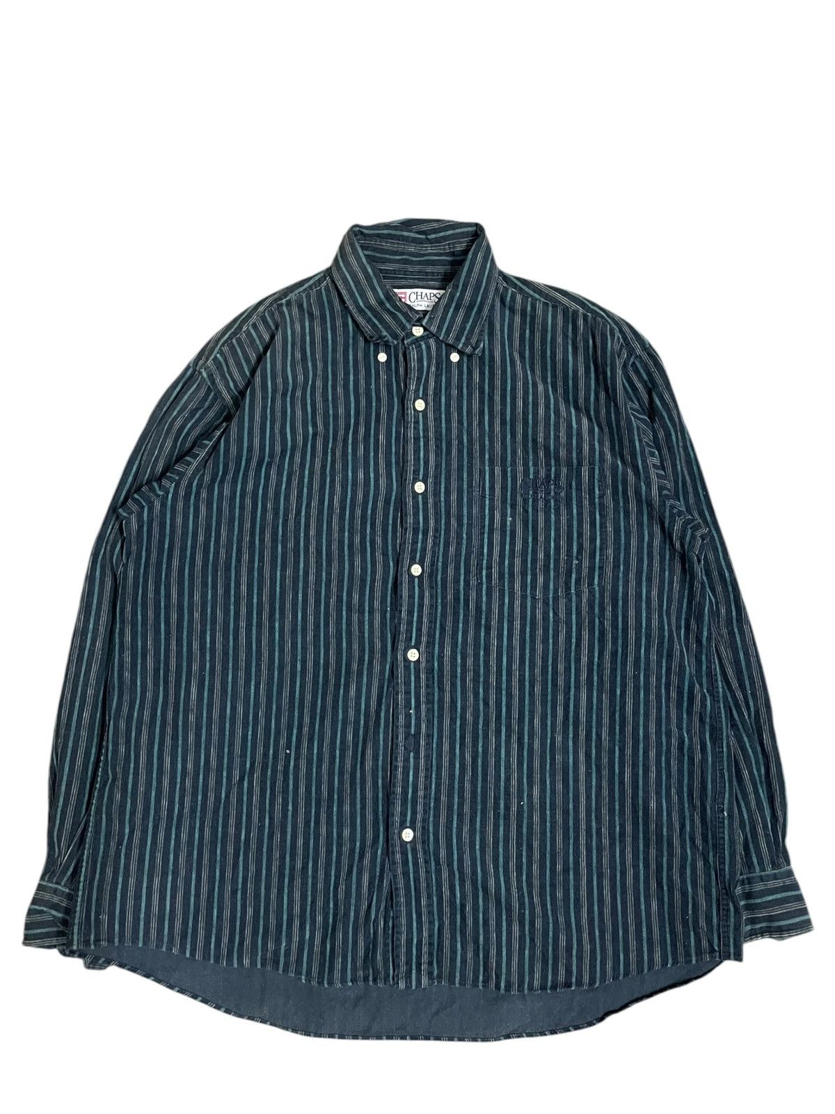 Chaps Ralph Lauren Y2K Chaps Ralph Lauren Striped Corduroy Button Down Shirt Size US XL / EU 56 / 4 - 1 Thumbnail
