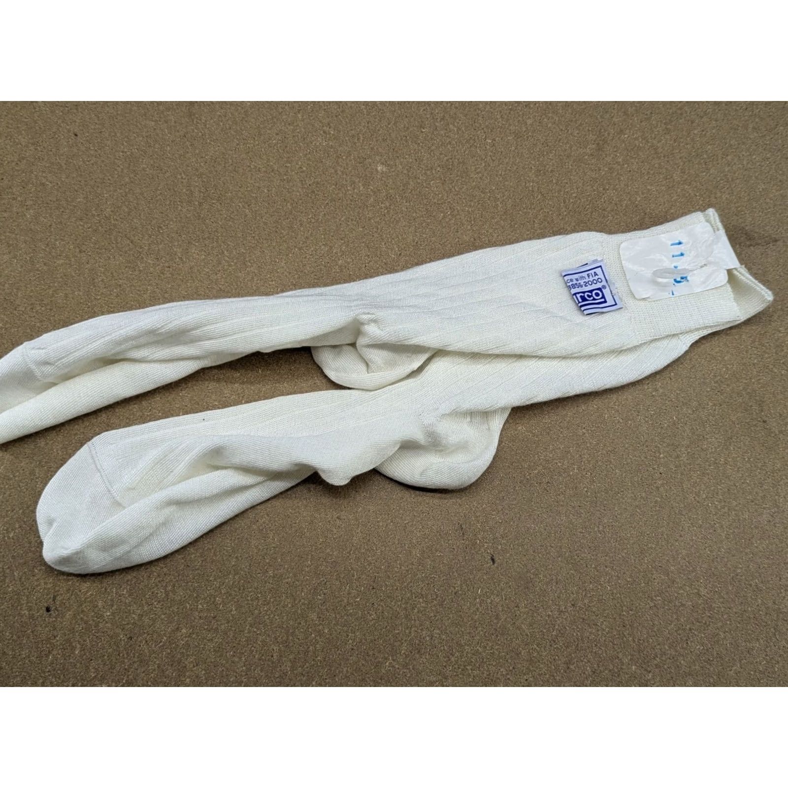 Vintage Sparco Athletic Socks 7.5-11.5 White FIA Flame Resistant Underwear Racing Safety Rally Karting Size ONE SIZE - 2 Thumbnail