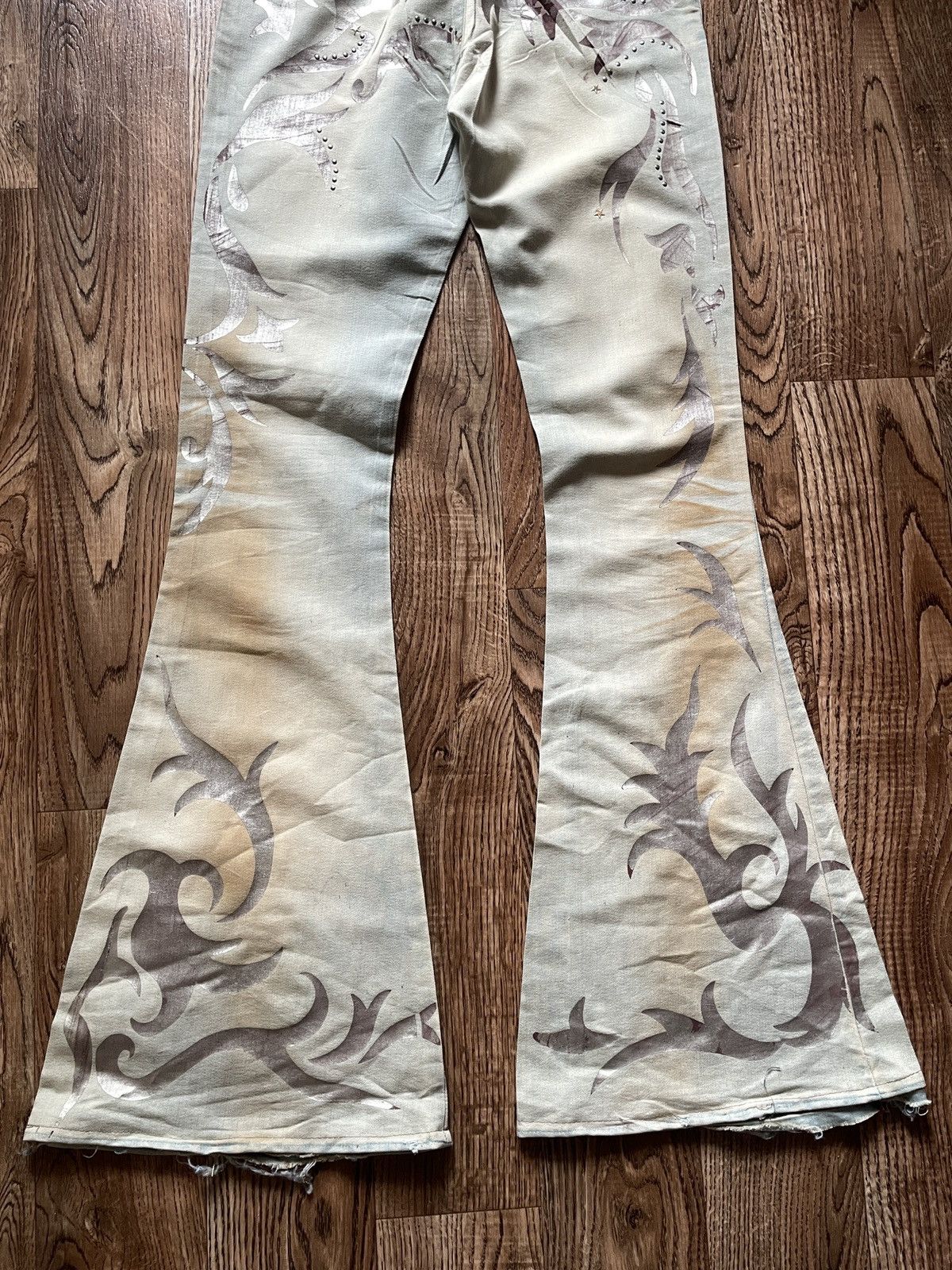 Miss Sixty Vintage Miss Sixty Jeans Flared Distressed 00s Low Rice Size 27" / US 4 / IT 40 - 7 Thumbnail