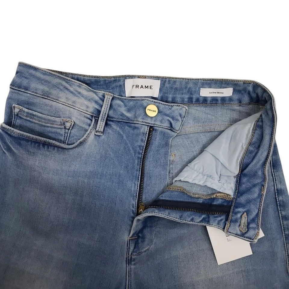 Frame NWT FRAME Le One Skinny Cropped Jeans Organic Cotton Stretch Size 26" / US 2 / IT 38 - 10 Thumbnail