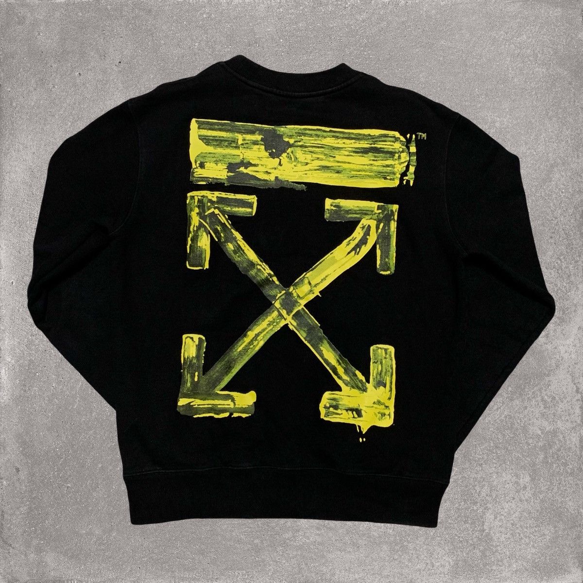 Off-White Off White Medium Acrylic Arrows Black Sweatshirt Crewneck Size US M / EU 48-50 / 2 - 1 Thumbnail