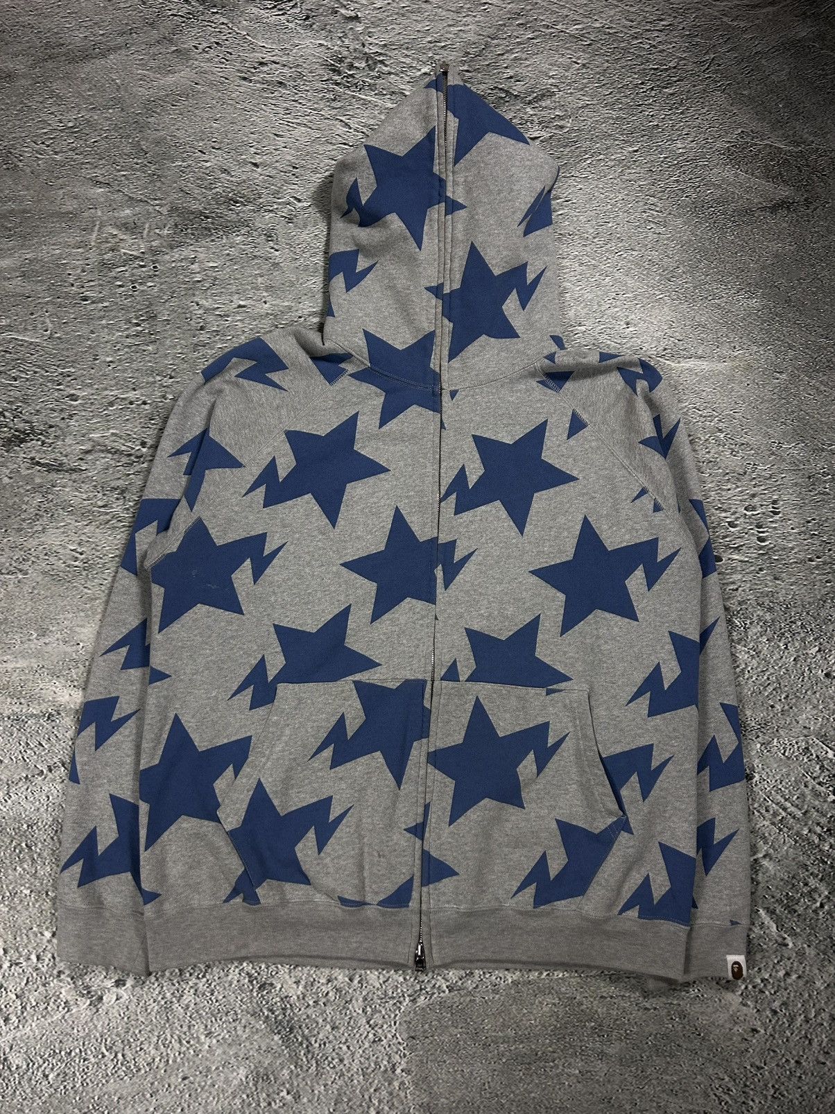 Bape Bape sta zip hoodie grey blue full zip vintage Nigo Era Size US L / EU 52-54 / 3 - 5 Thumbnail