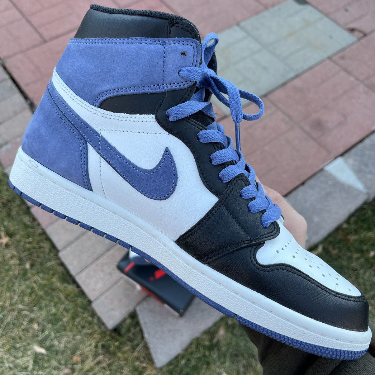 Jordan Brand × Nike 2018’ Nike Air Jordan 1 Retro High OG ‘Blue Moon’ Sz 9 Size US 9 / EU 42 - 11 Thumbnail