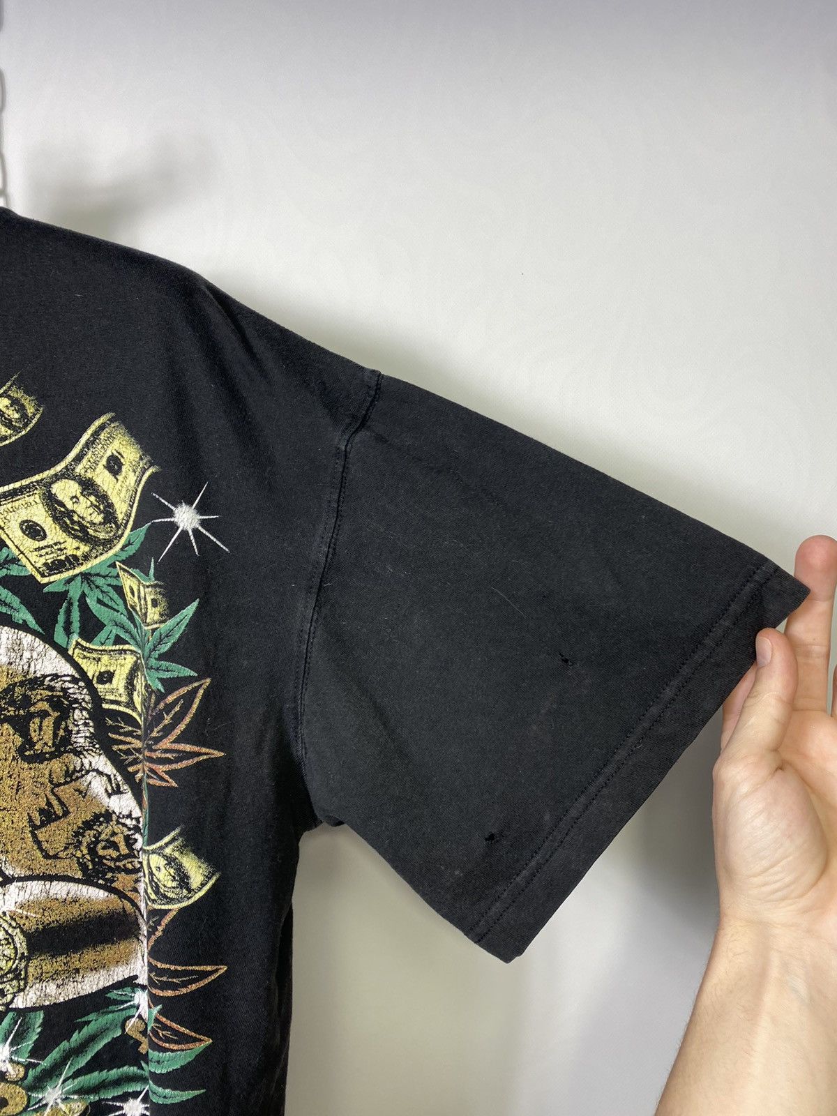 Band Tees Vintage 00s 2pac Shakur cannabis rap t-shirt tee Size US XL / EU 56 / 4 - 7 Thumbnail