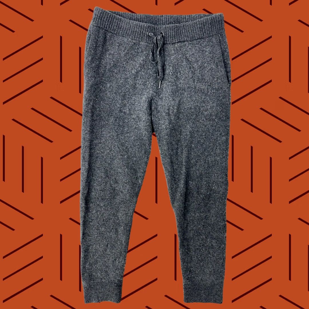 Vintage NakedCashmere Jogger Pants Heather Gray Women’s 100% Cashmere L Regular Gray Shoes? Size 36" / US 14 / IT 50 - 1 Thumbnail