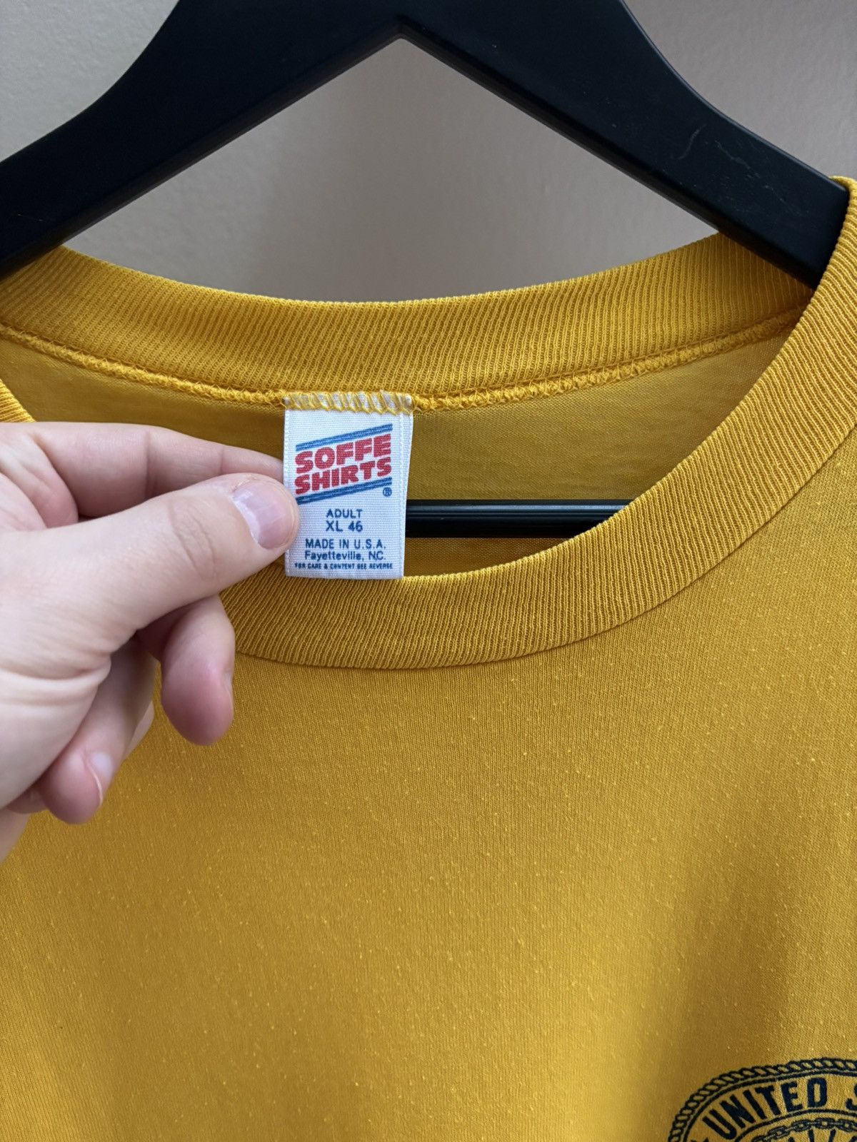 Soffe United States Navy VTG 80/90s yellow Soffe t-shirt XL Size US XL / EU 56 / 4 - 2 Thumbnail
