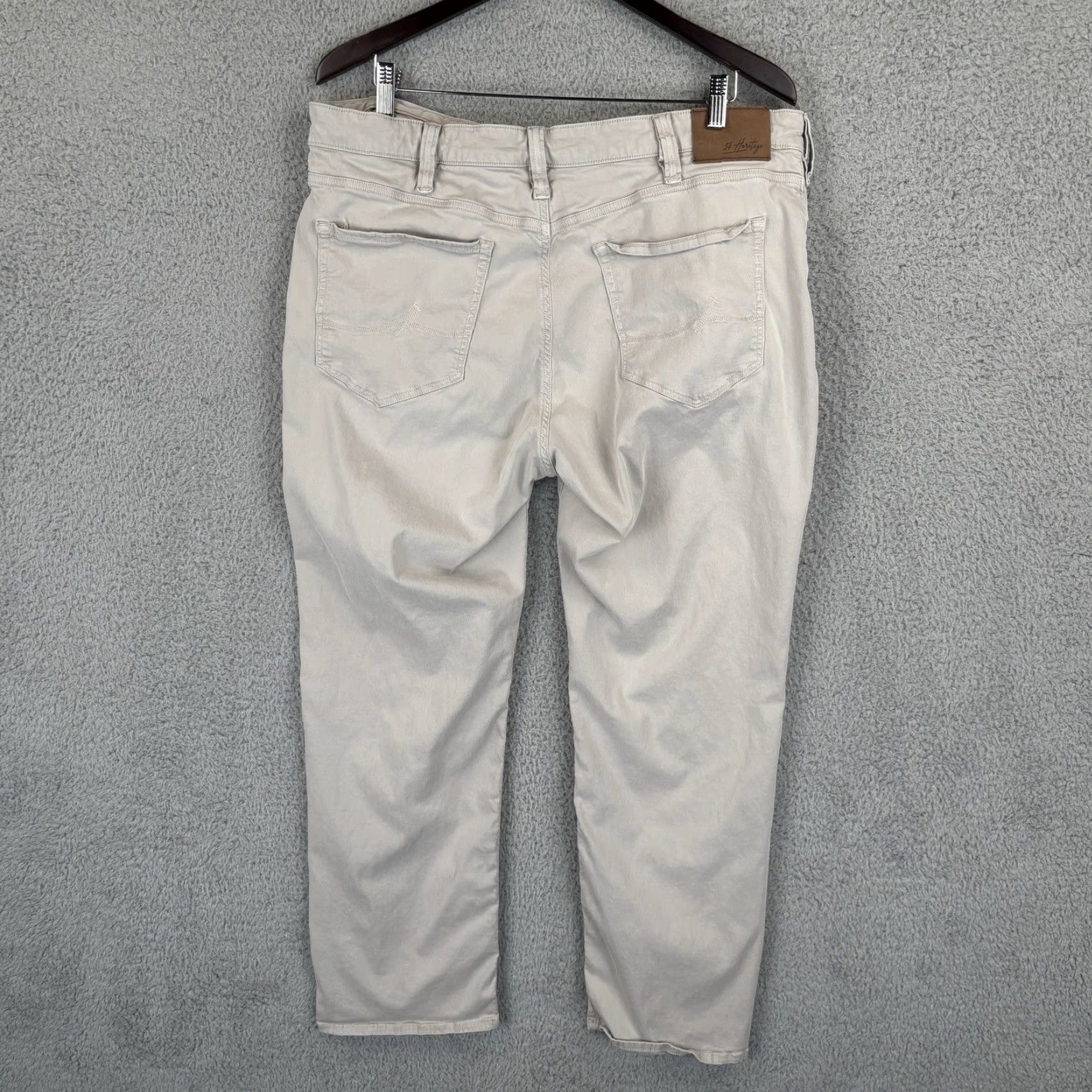 Vintage 34 Heritage Men Beige 5-Pocket Chino Pants 38x30 Classic Comfort Rise Inseam 30 Regular Size 38 Beige Mens Size US 38 / EU 54 - 4 Thumbnail