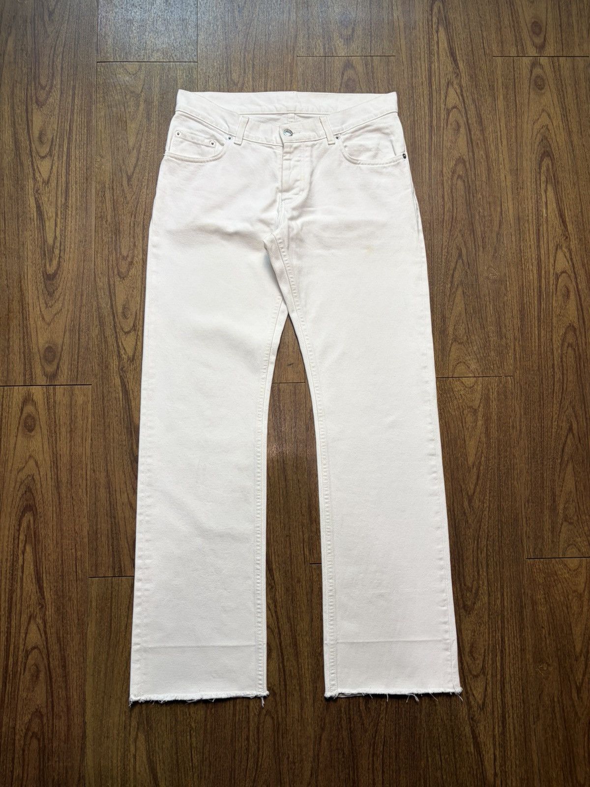 Helmut Lang FREE TAX! Vintage Raw Hem Boot Cut Contour Fit Jeans Size US 30 / EU 46 - 1 Thumbnail