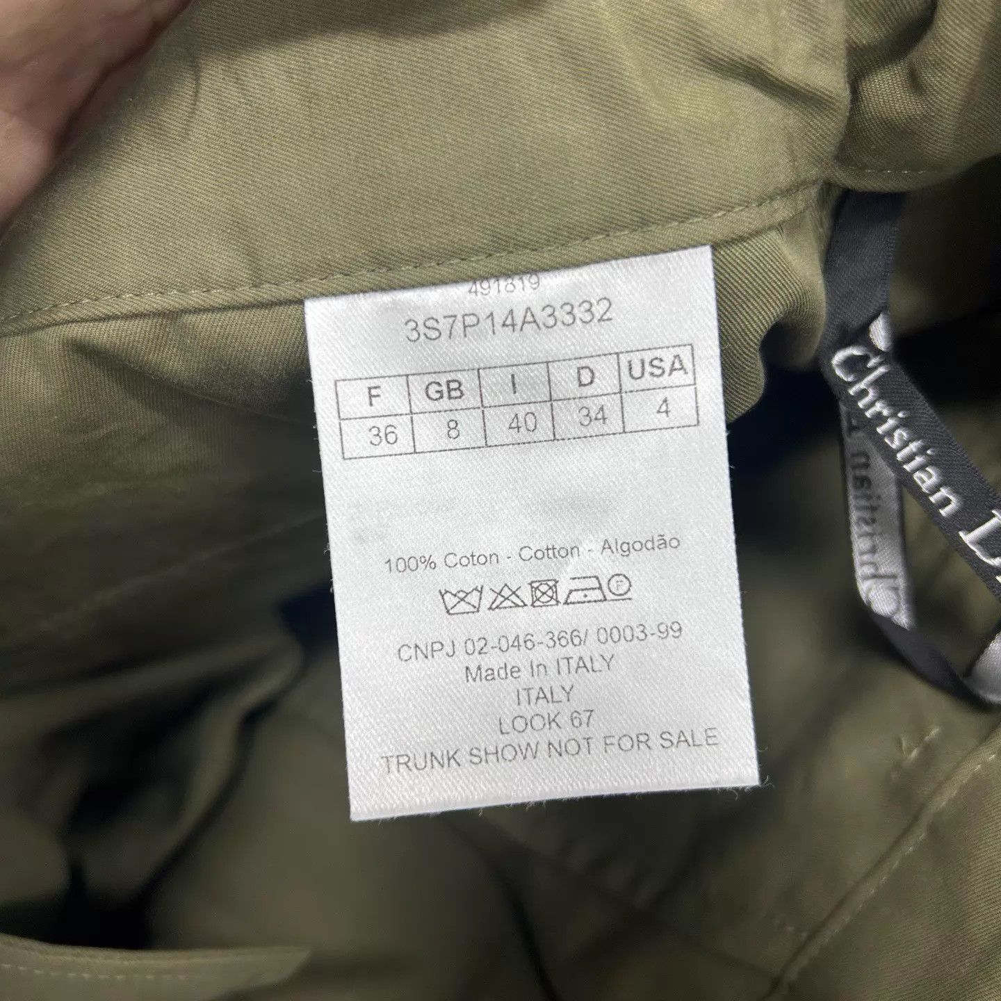 Dior Dior 99 New Military Green Cargo Pants 36 Size 26" / US 2 / IT 38 - 4 Thumbnail